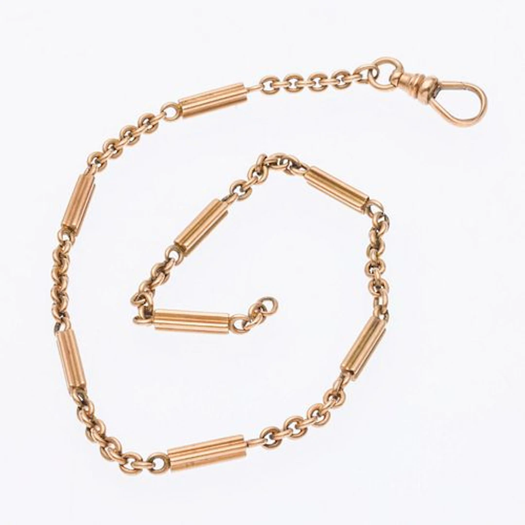 14K Gold Victorian Watch Chain