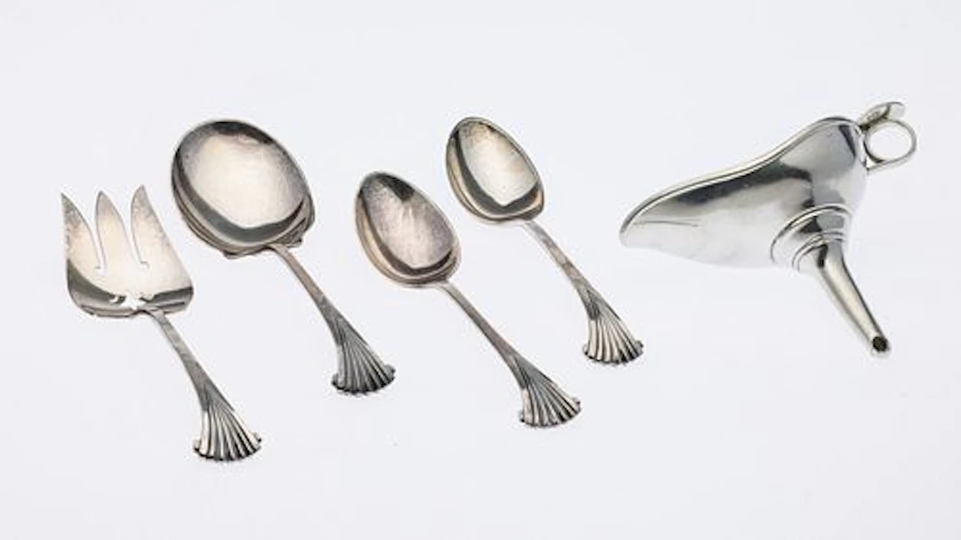 4 Tuttle Onslow Sterling Utensils & Wine Funnel