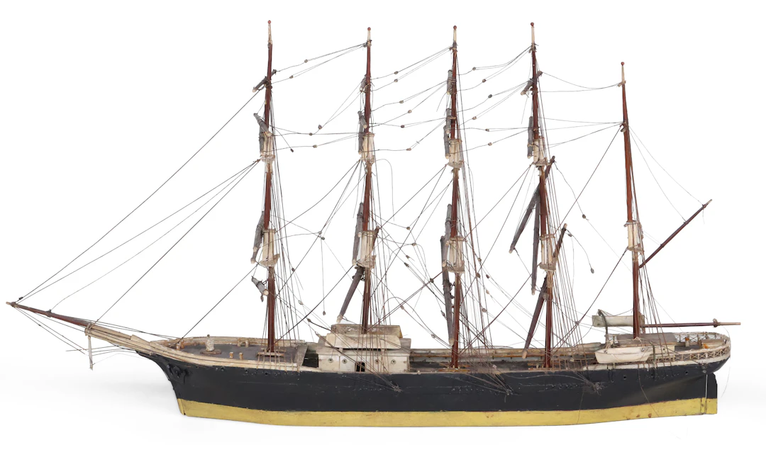 Ship Model of a Five Masted Clipper Ship