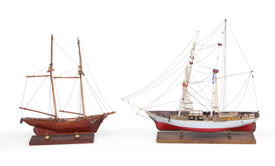Ship Model of a Two Masted Sailing Vessel