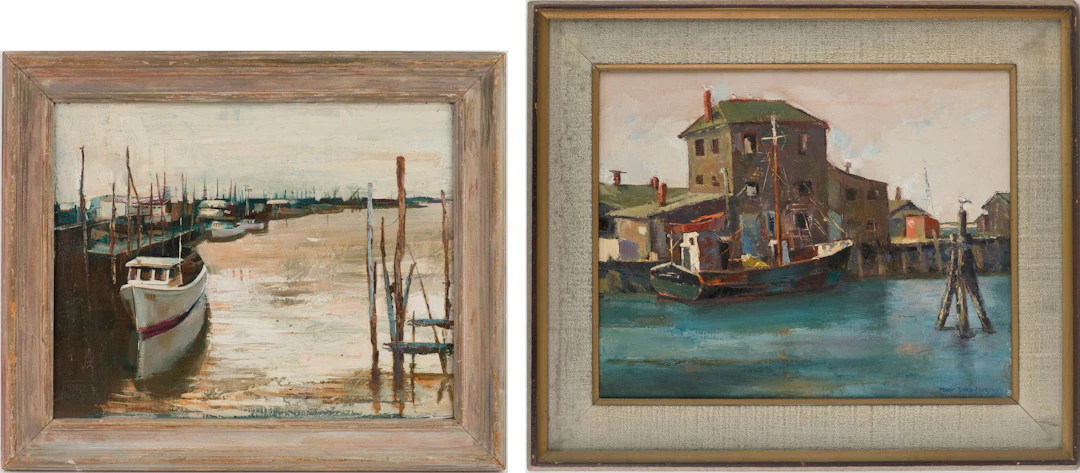 Mary Sarg Murphy, Harbor Scene, Oil on Canvas