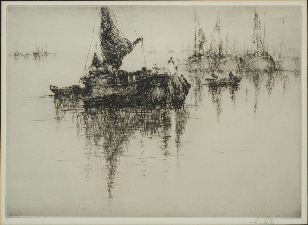 Sidney Mackenzie Litten, 1887-1934, Evening on the Zyderzee, Etching