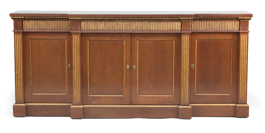 Georgian Style Parcel-Gilt Mahogany Sideboard