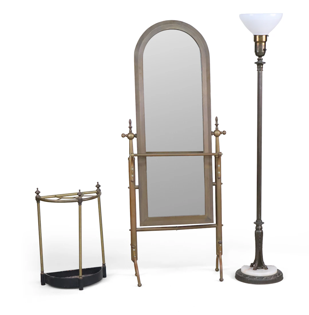 Brass Cheval Glass