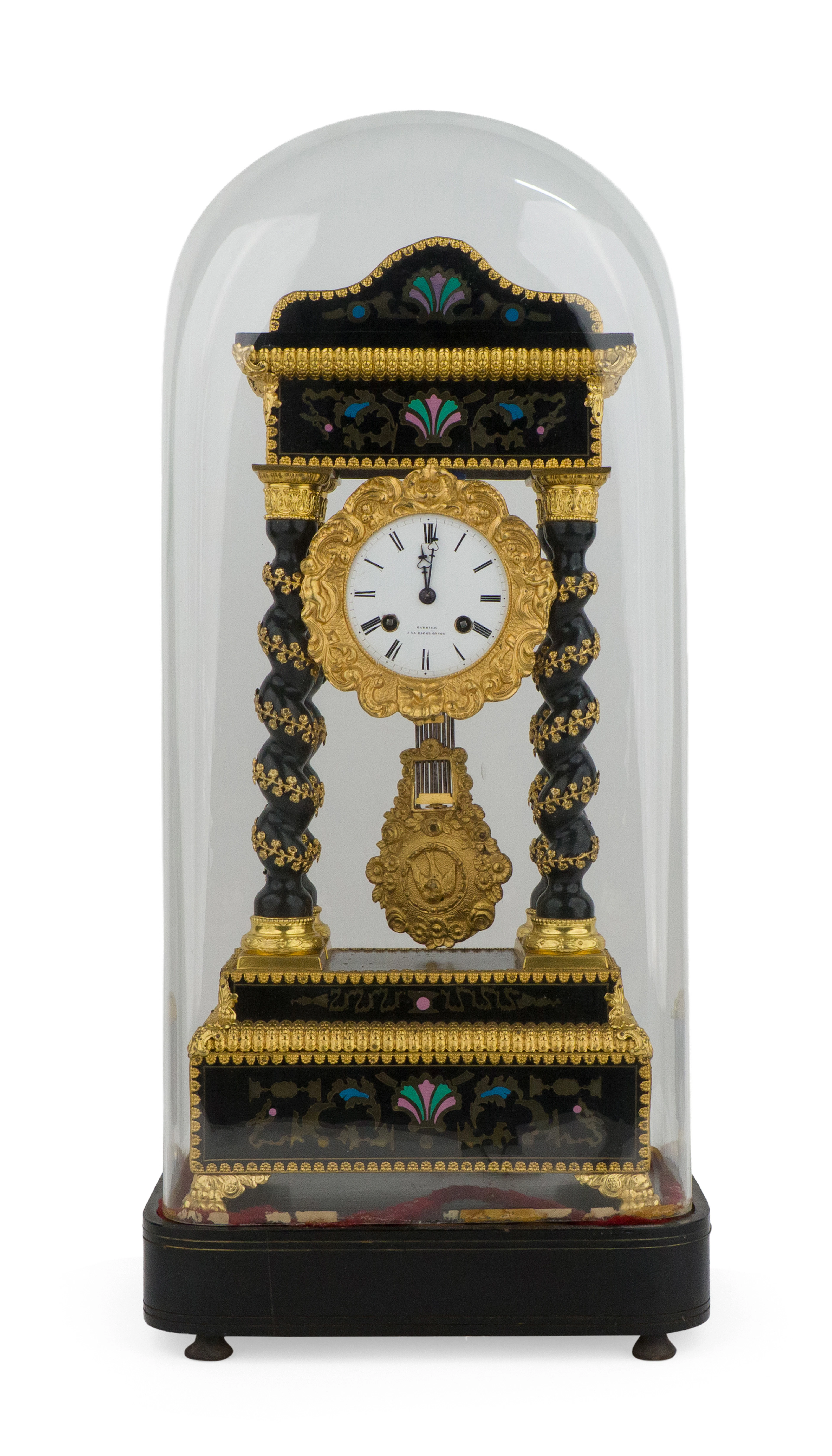 Napoleon III Ebonized and Gilt-Metal Mantel Clock