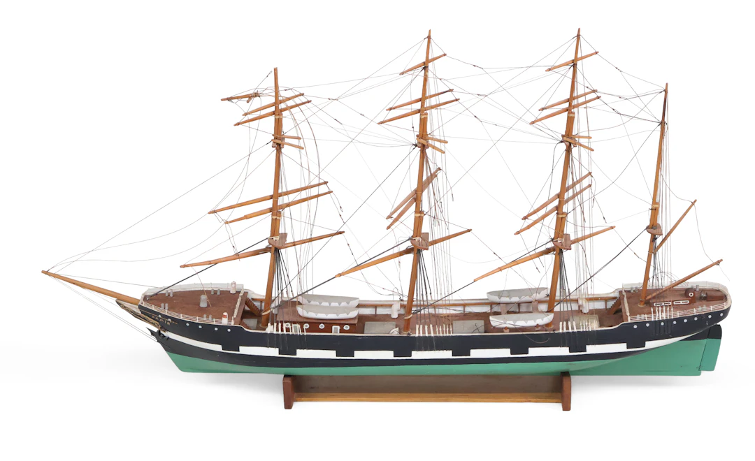 Ship Model of a Four Masted Sailing Vessel