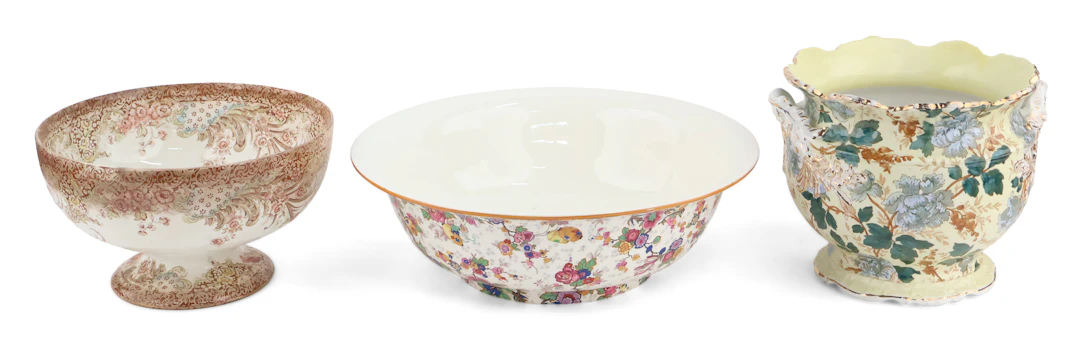 Crown Ducal Ware Floral Decorated Centerpiece Bowl