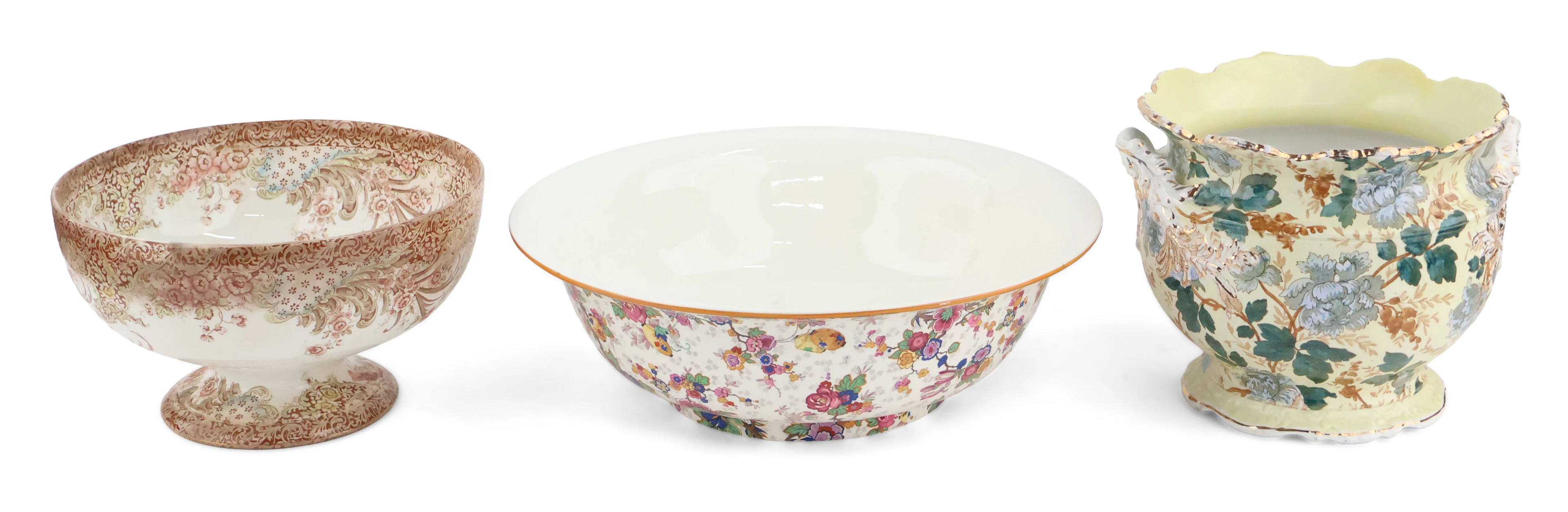 Crown Ducal Ware Floral Decorated Centerpiece Bowl