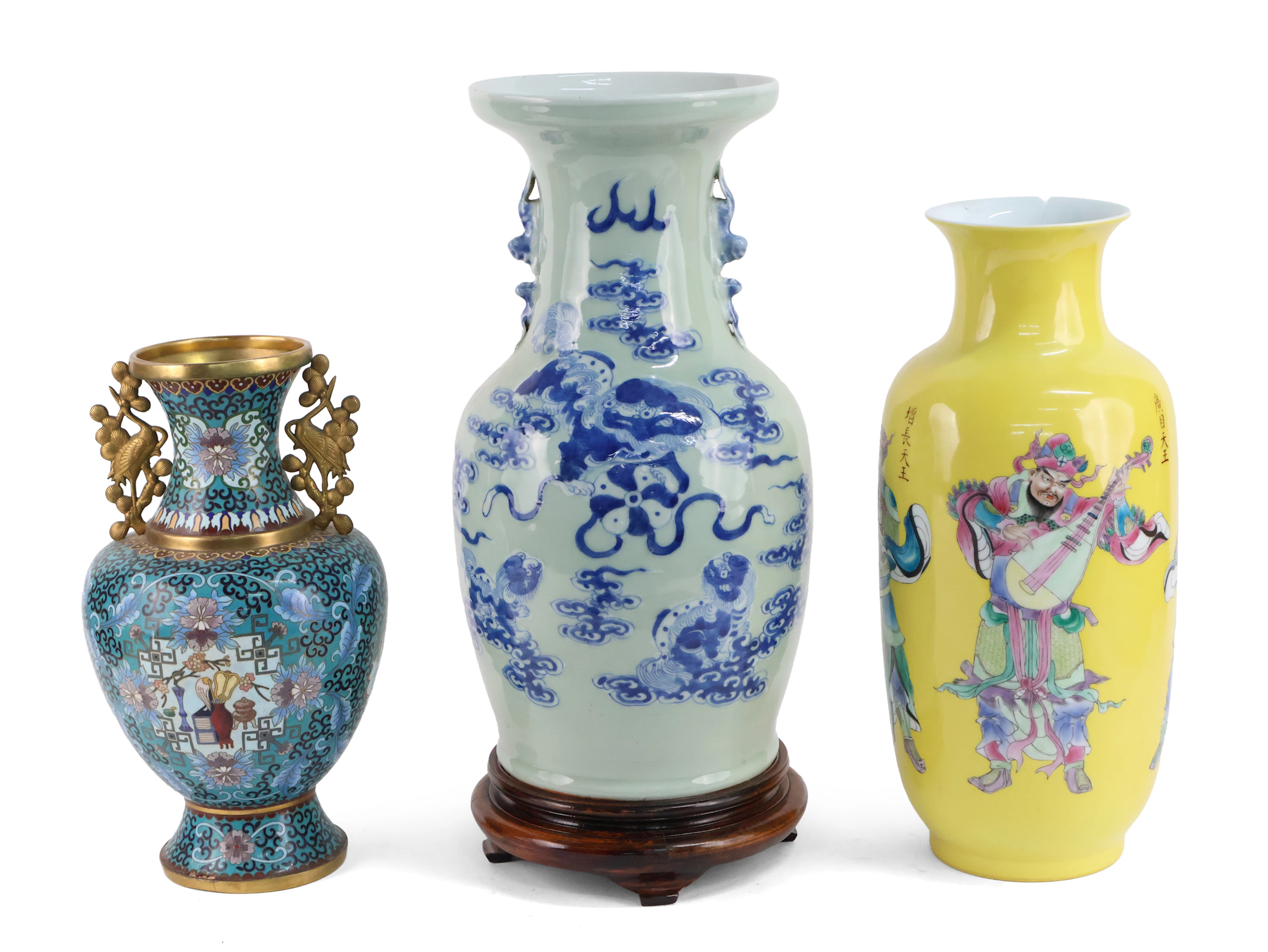 Chinese Blue and White Porcelain Baluster Vase