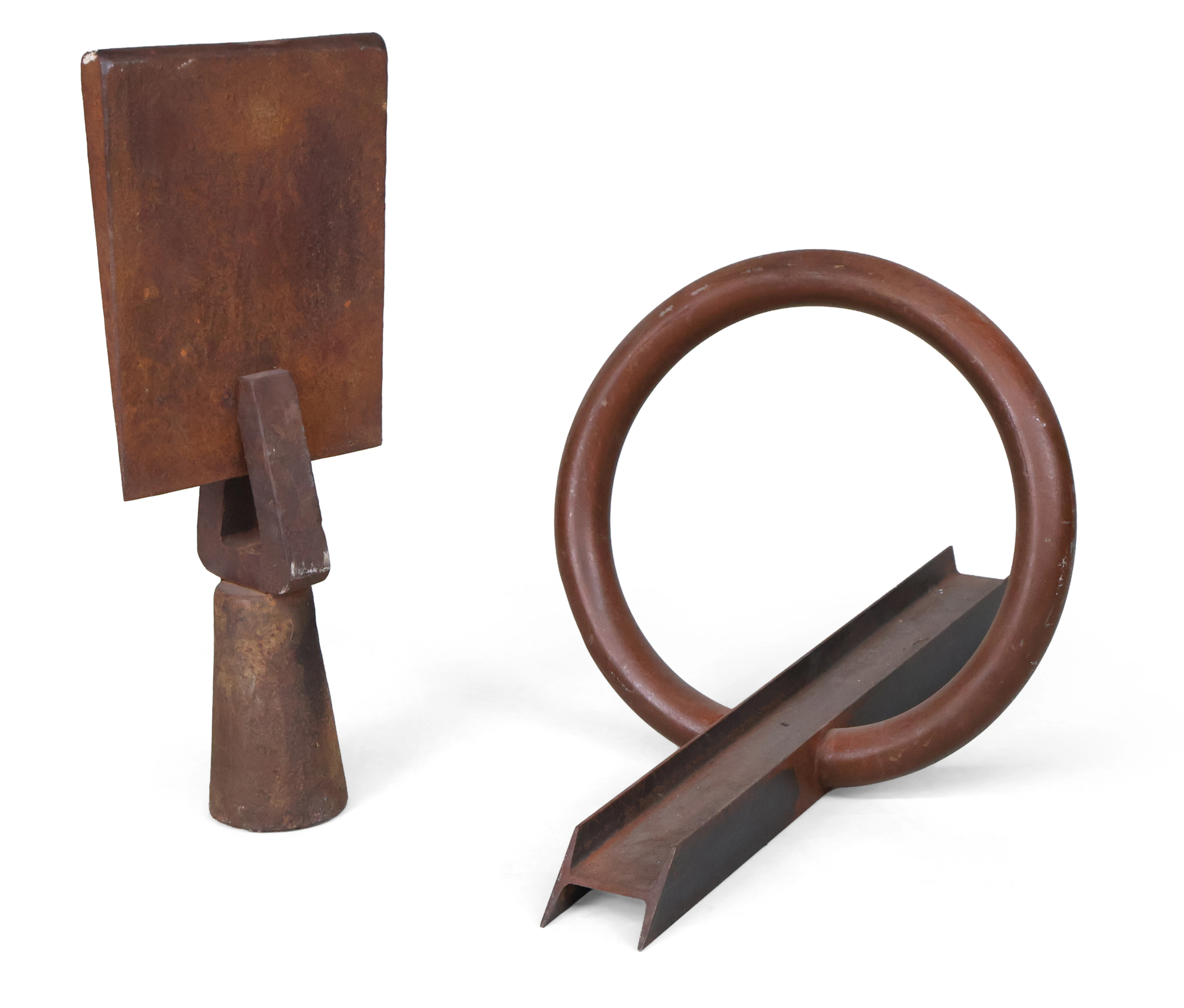 Two Metal Abstract Sculptures