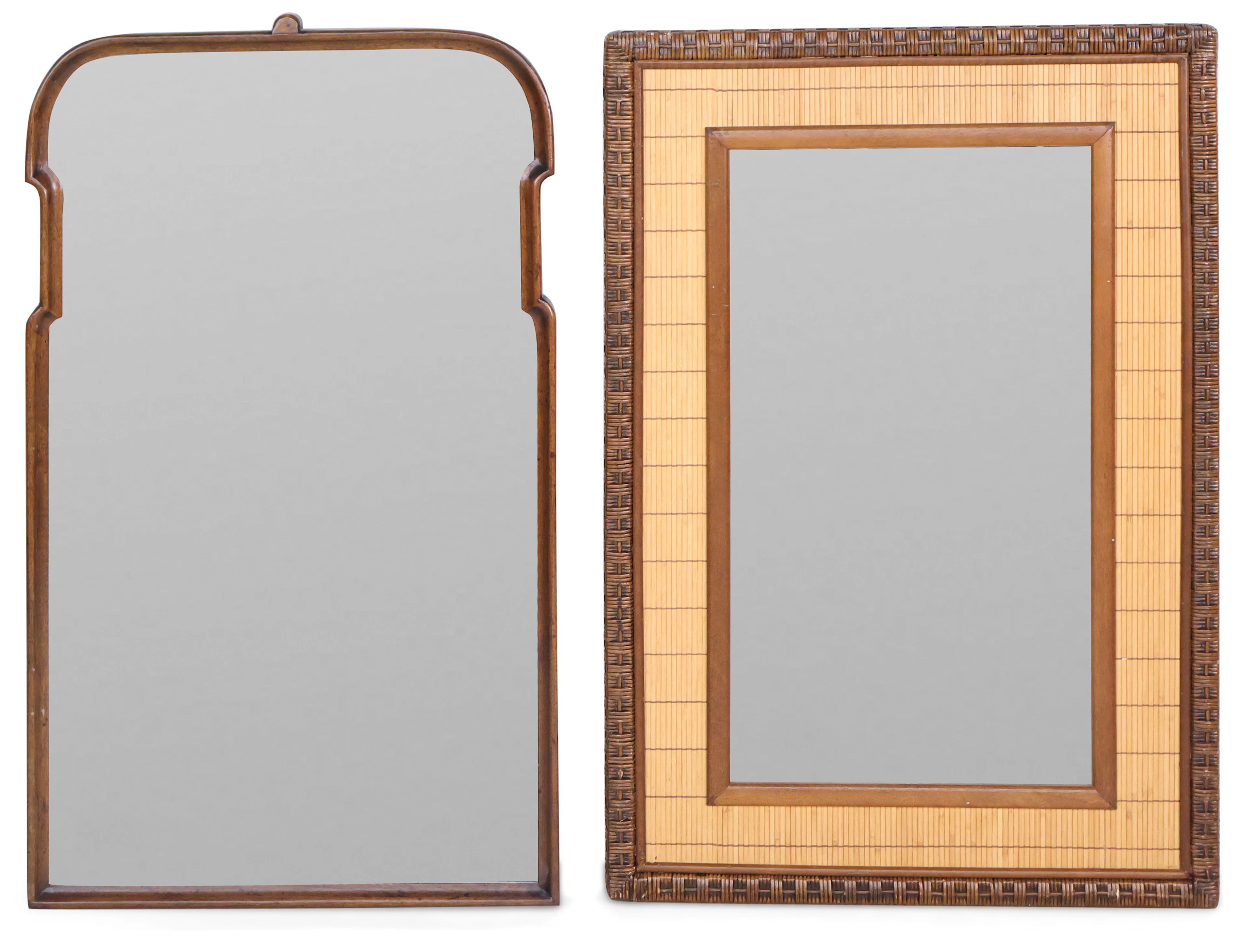 Contemporary Rattan Framed Mirror