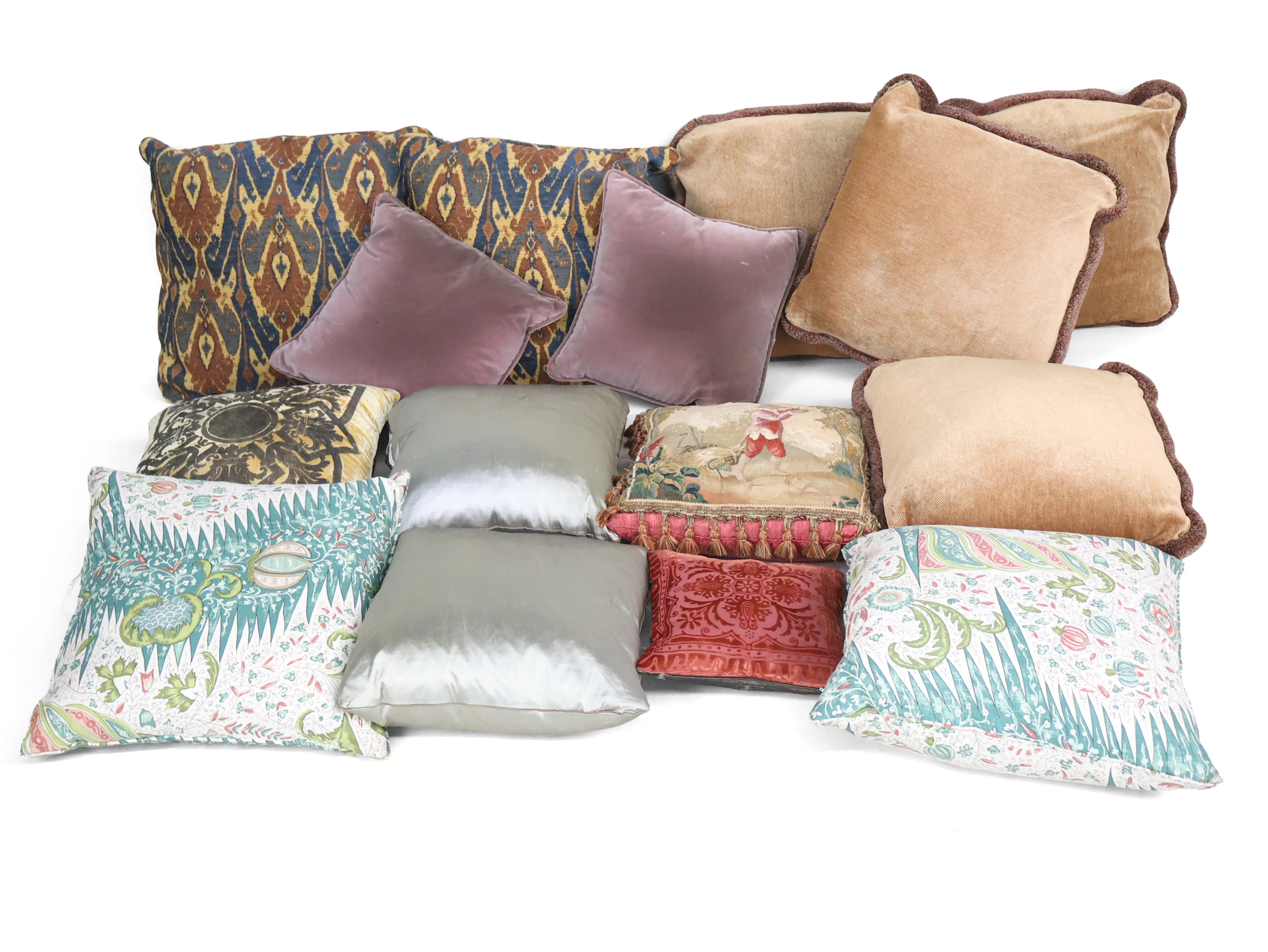 Group of Assorted Throw Pillows