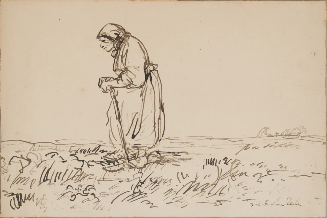 Theophile Alexandre Steinlen, Swiss/French 1859-1923, An Old Woman
