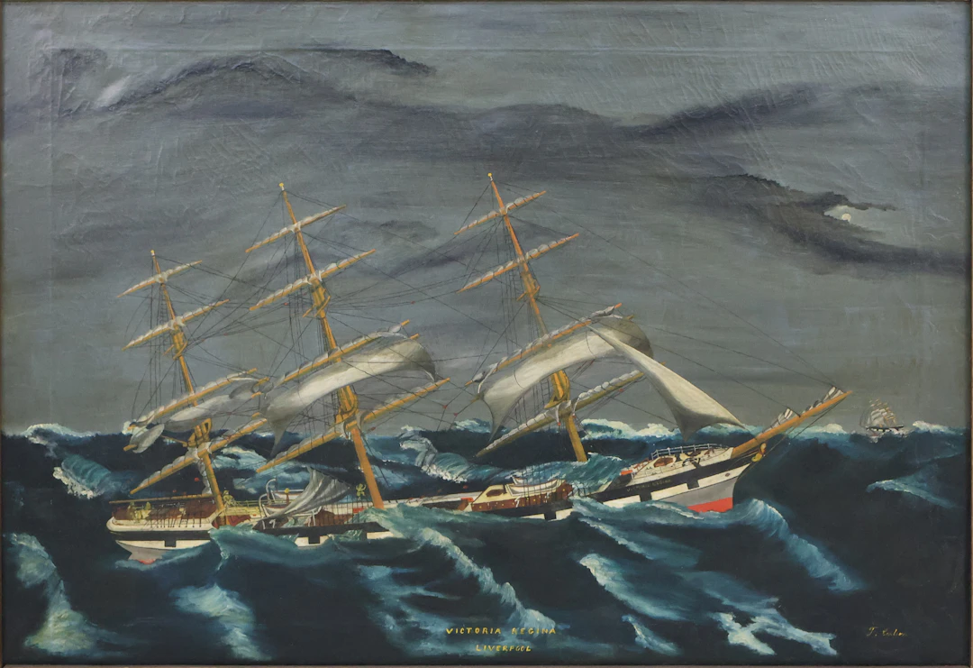 T. Carlson, Clipper Ship "Victoria Regina", Oil on Canvas
