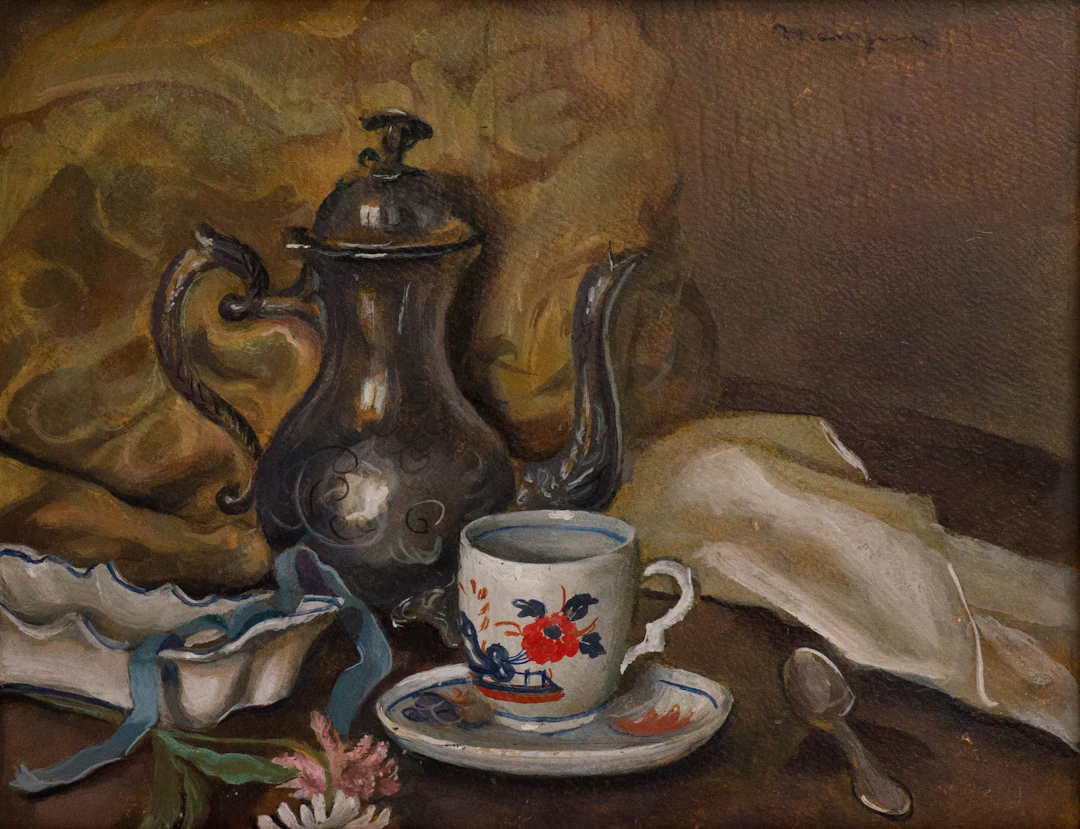 Henri Manguin, French 1874-1949, Still Life with Teapot and Teacup