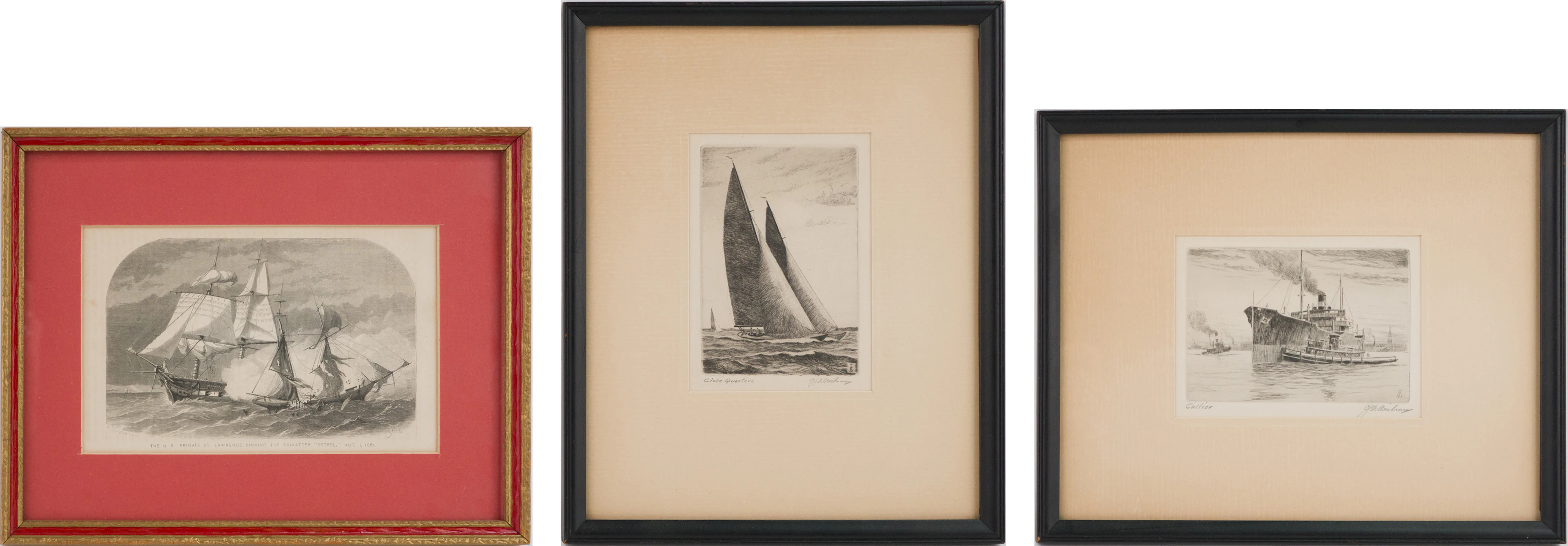 Charles J A Wilson, 1880-1965, Two Nautical, Etchings