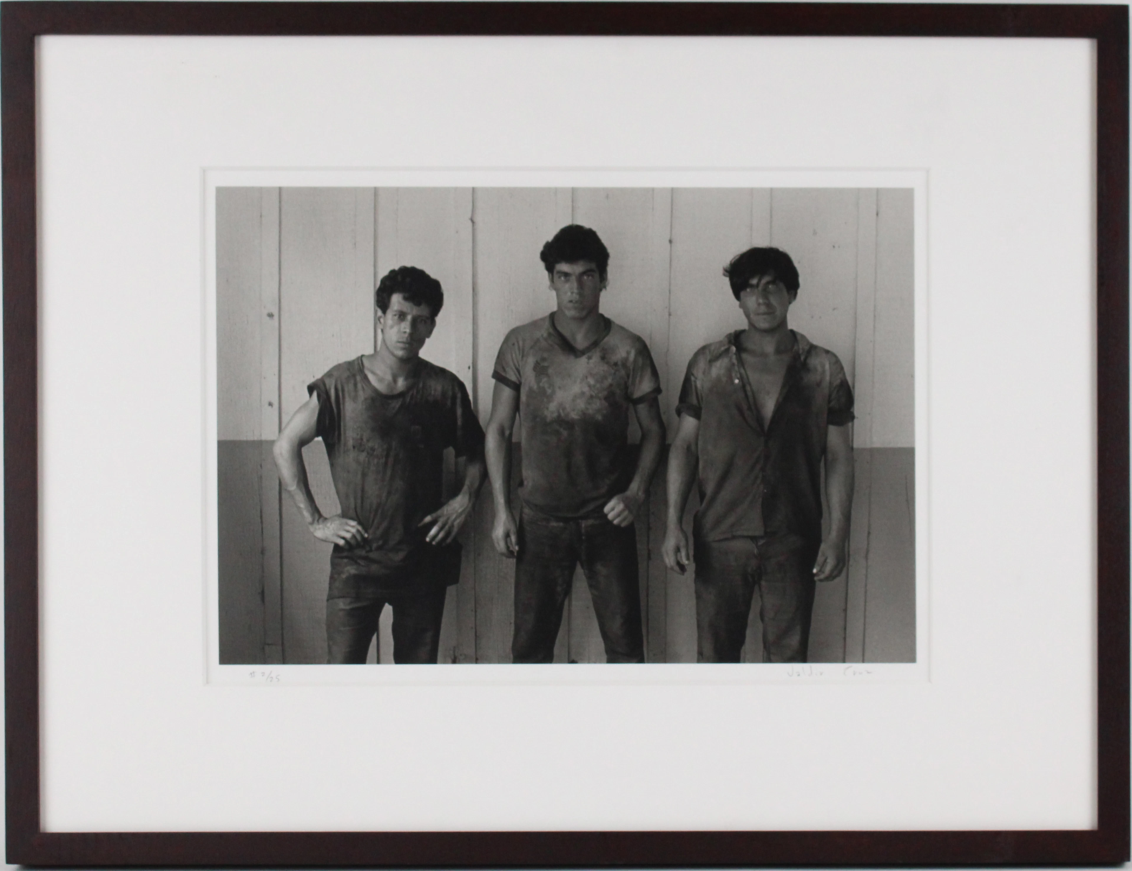 Valdir Cruz, Brazilian 1954-, Mecanicos, Gelatin Silver Print, Selenium Toned