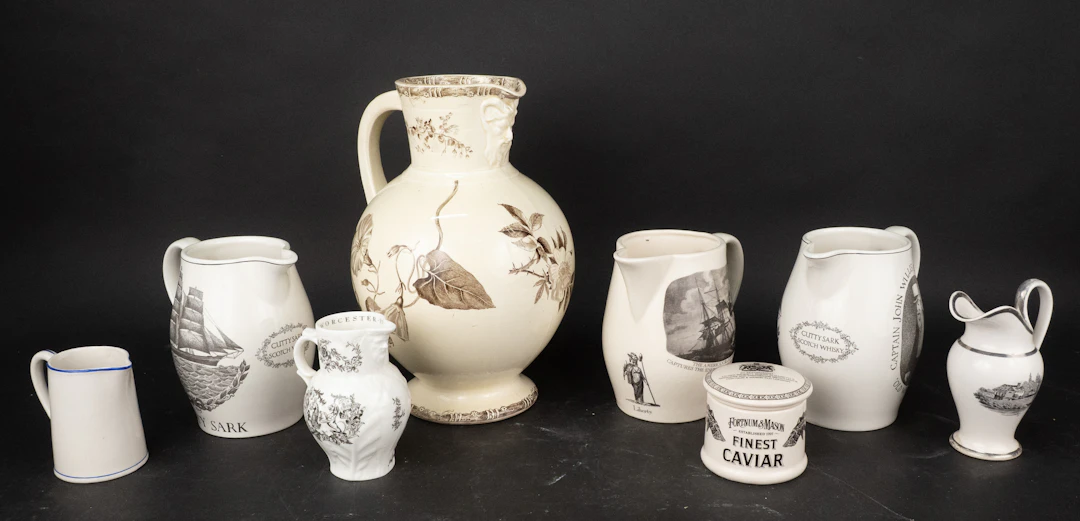 Group of Pitchers and Creamers
