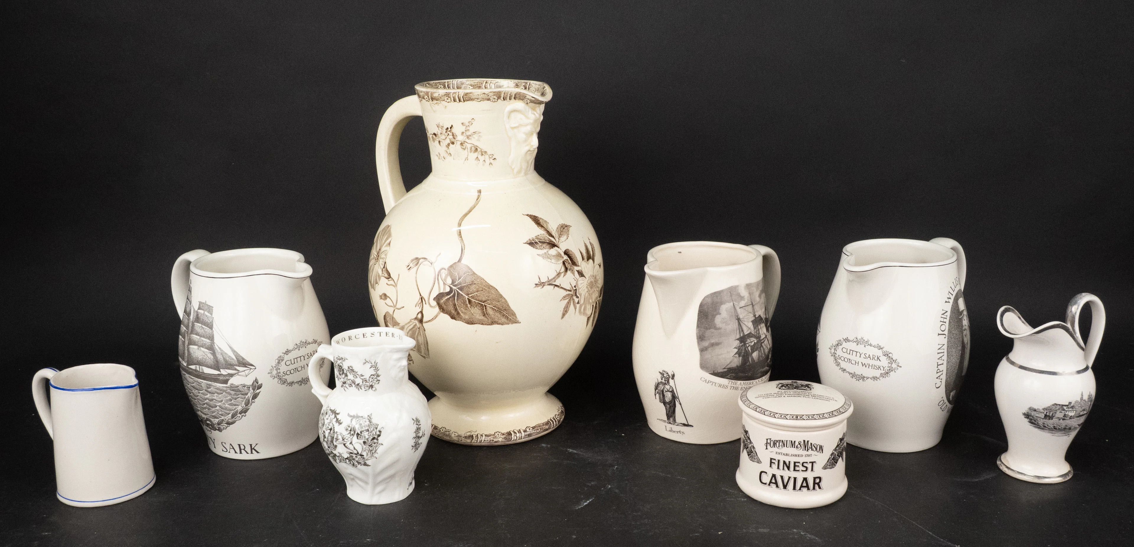 Group of Pitchers and Creamers