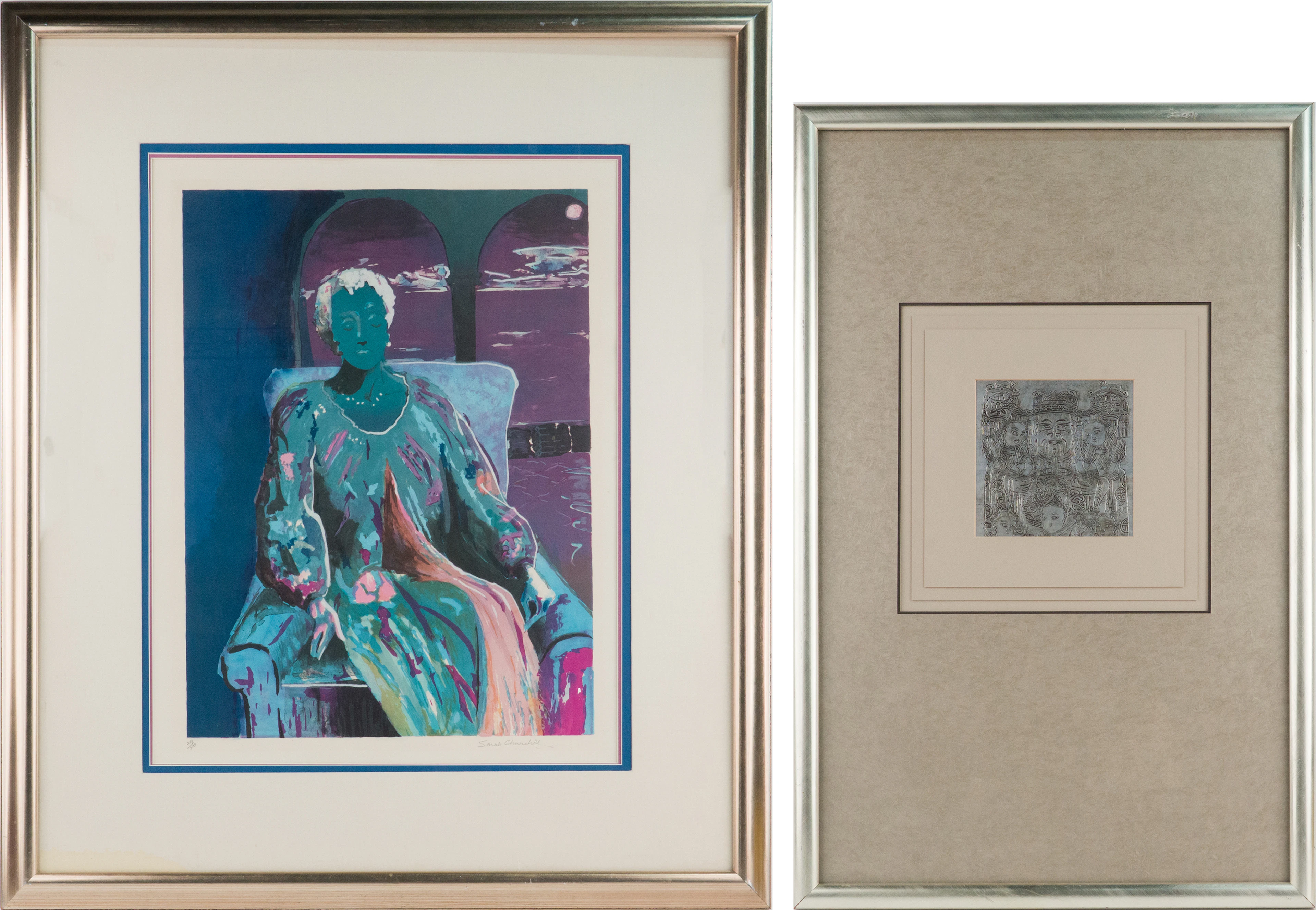 Sarah Churchill, 1914-1982, Seated Woman, Lithograph