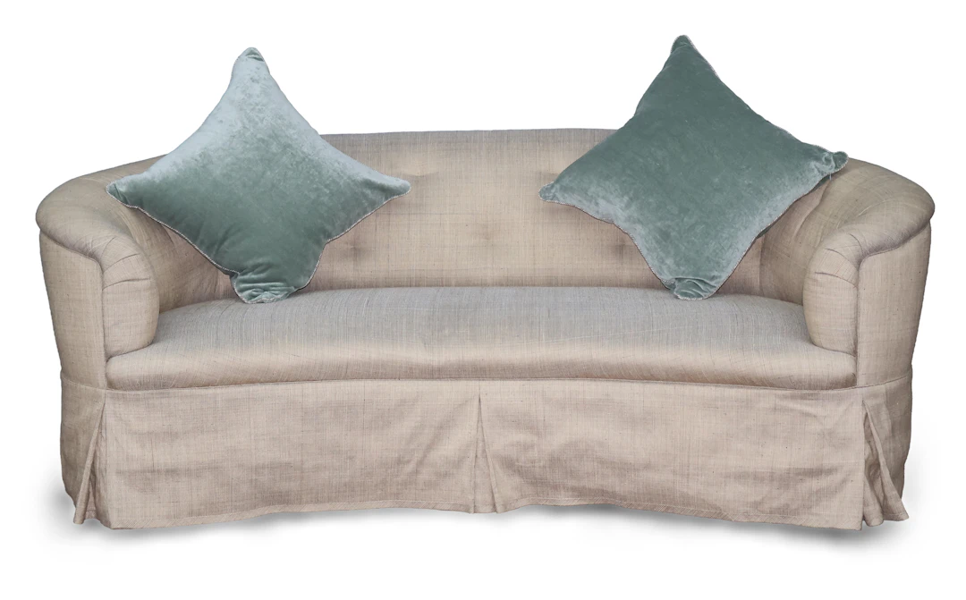 Contemporary Custom Bow Back Upholstered Sofa
