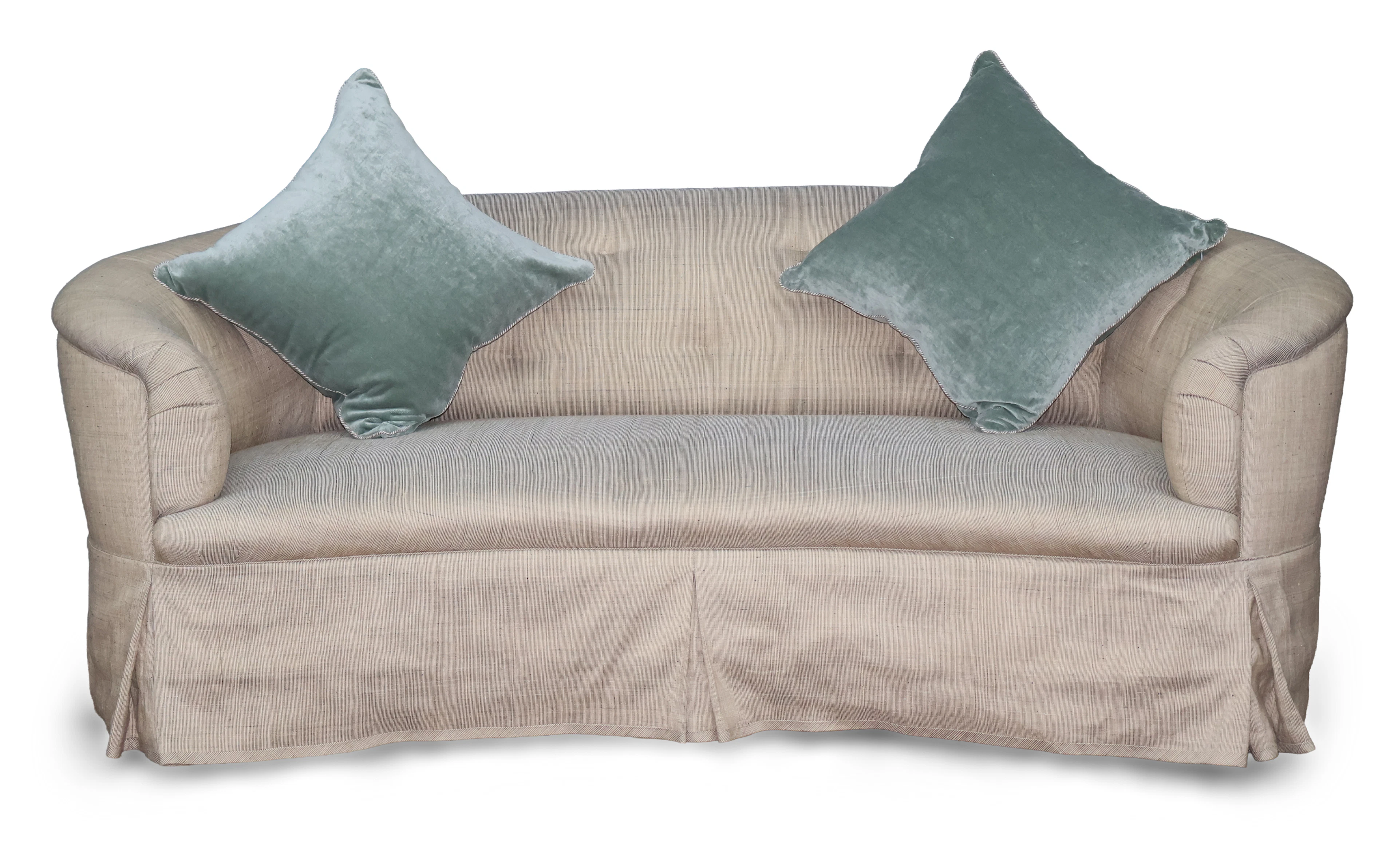 Contemporary Custom Bow Back Upholstered Sofa