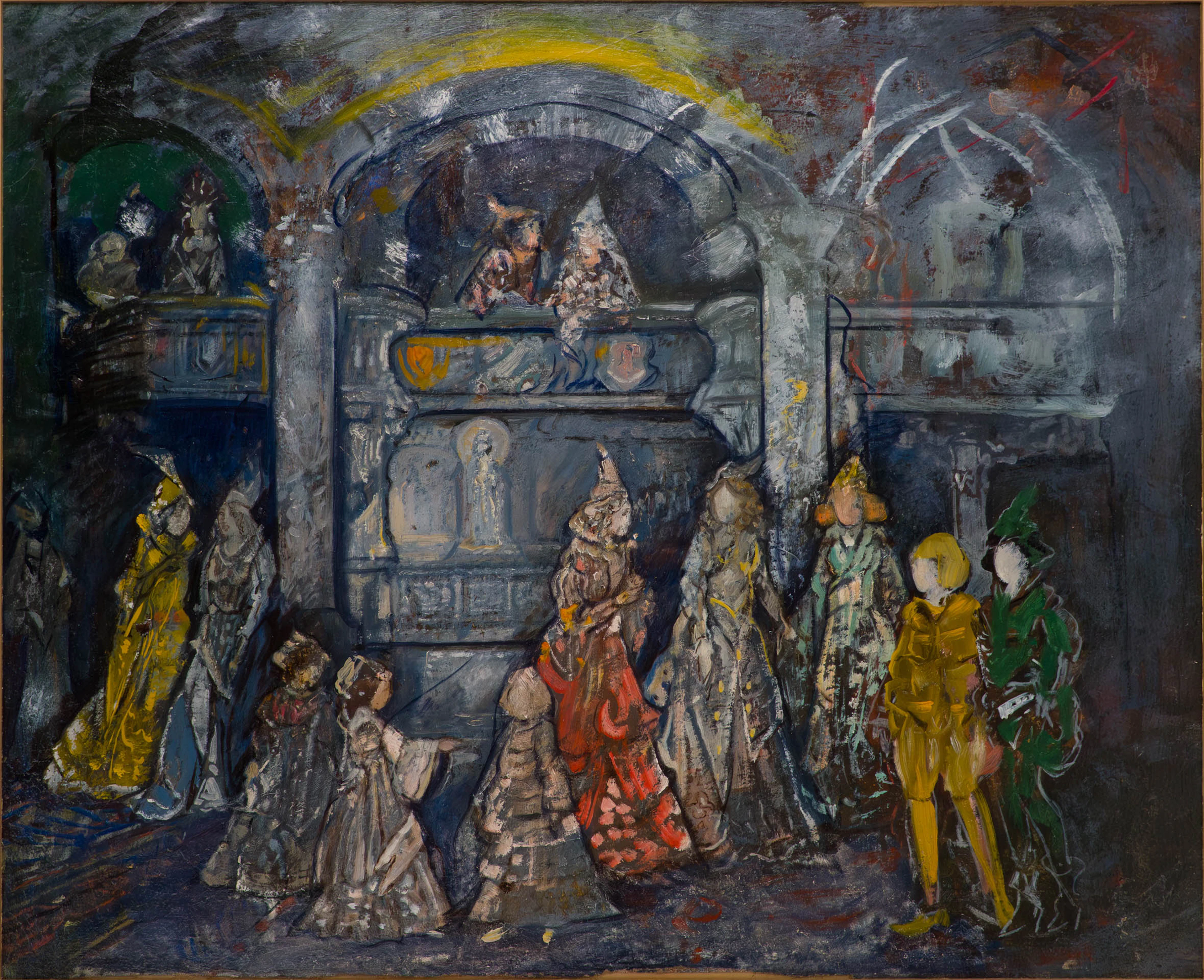 Jerome Myers, 1867-1940, Medieval Costumes, Oil on Canvas