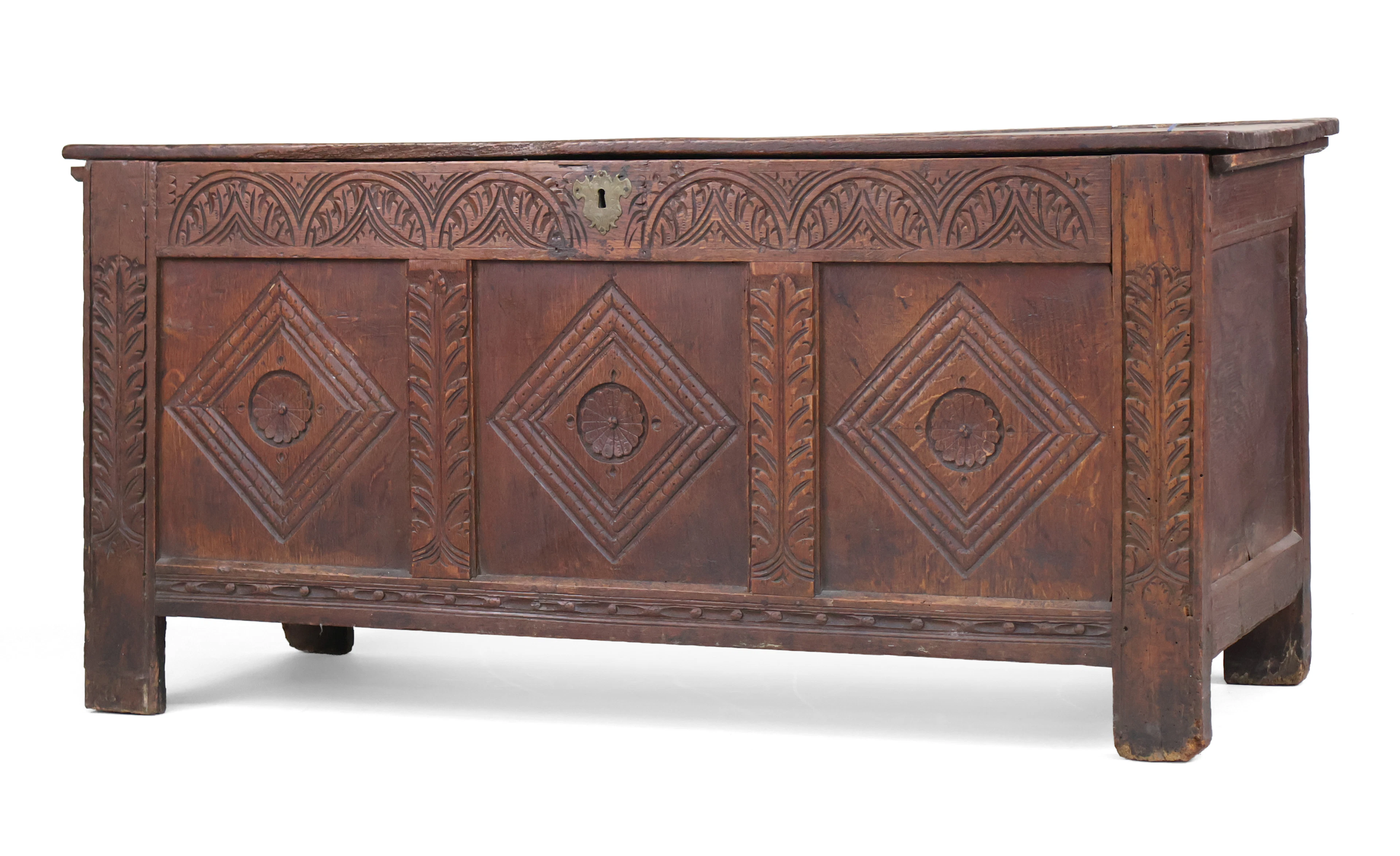 Elizabethan Carved Oak Blanket Chest