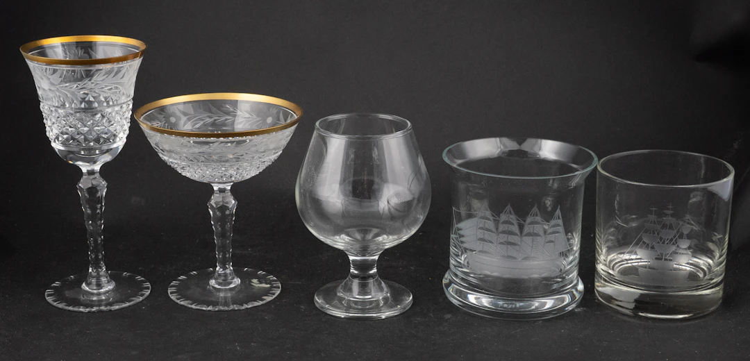 Group of Ebeling & Reuss Gold Rimmed Crystal Stemware