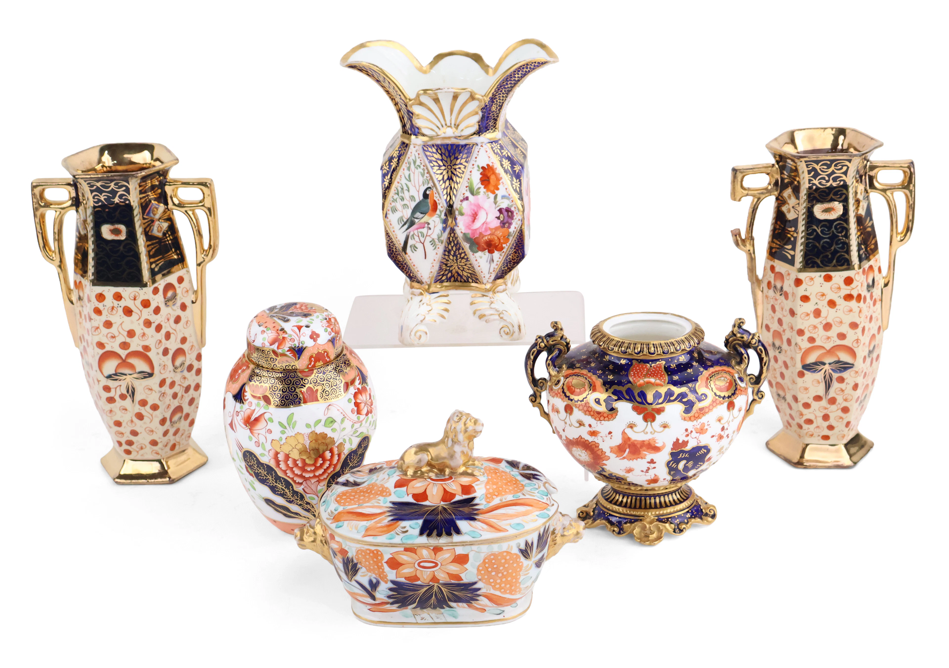 Six Imari Palette Porcelain Table Articles