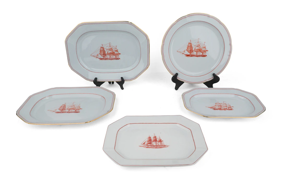 Four Spode Trade Winds Serving Trays