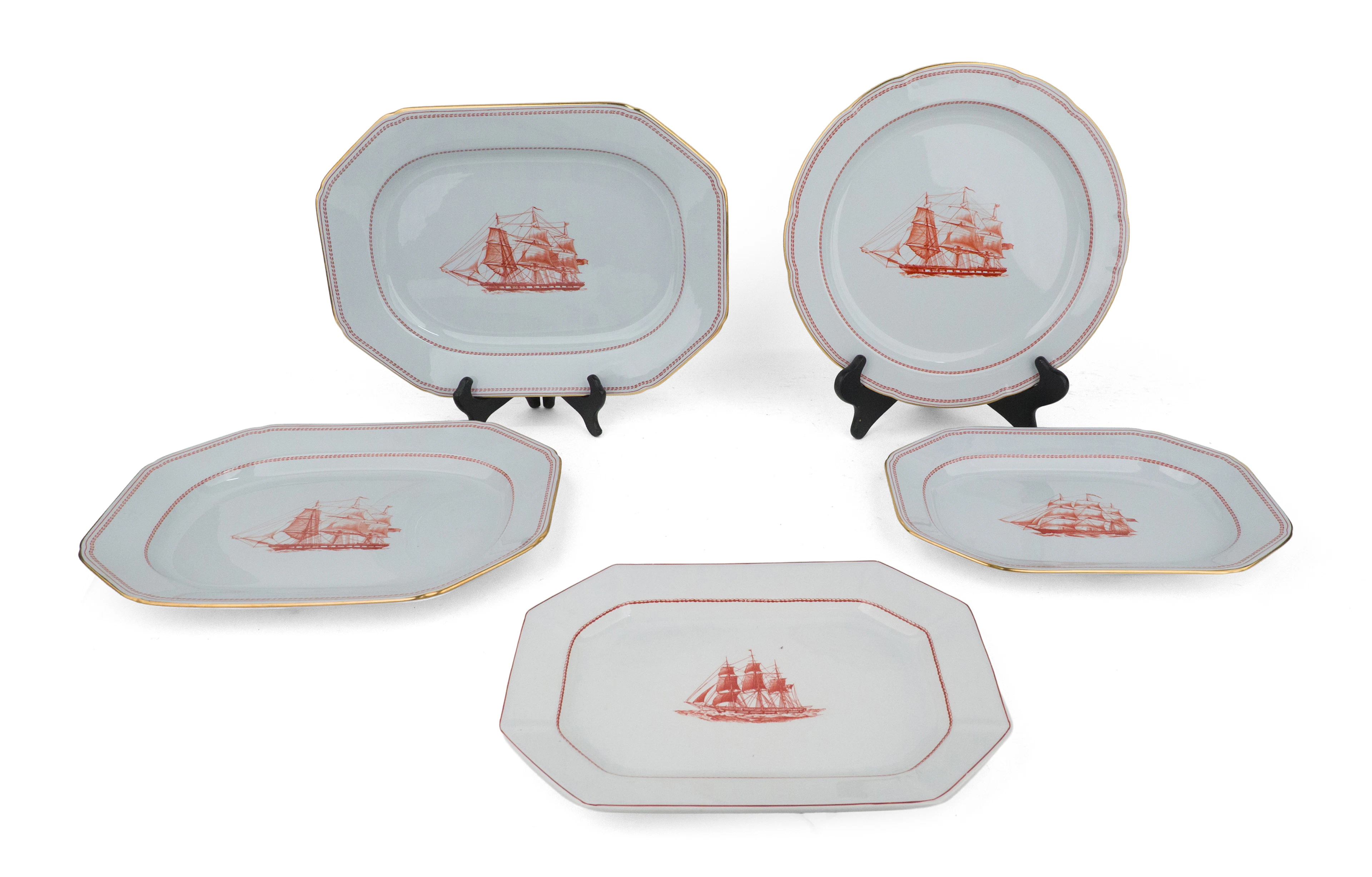 Four Spode Trade Winds Serving Trays