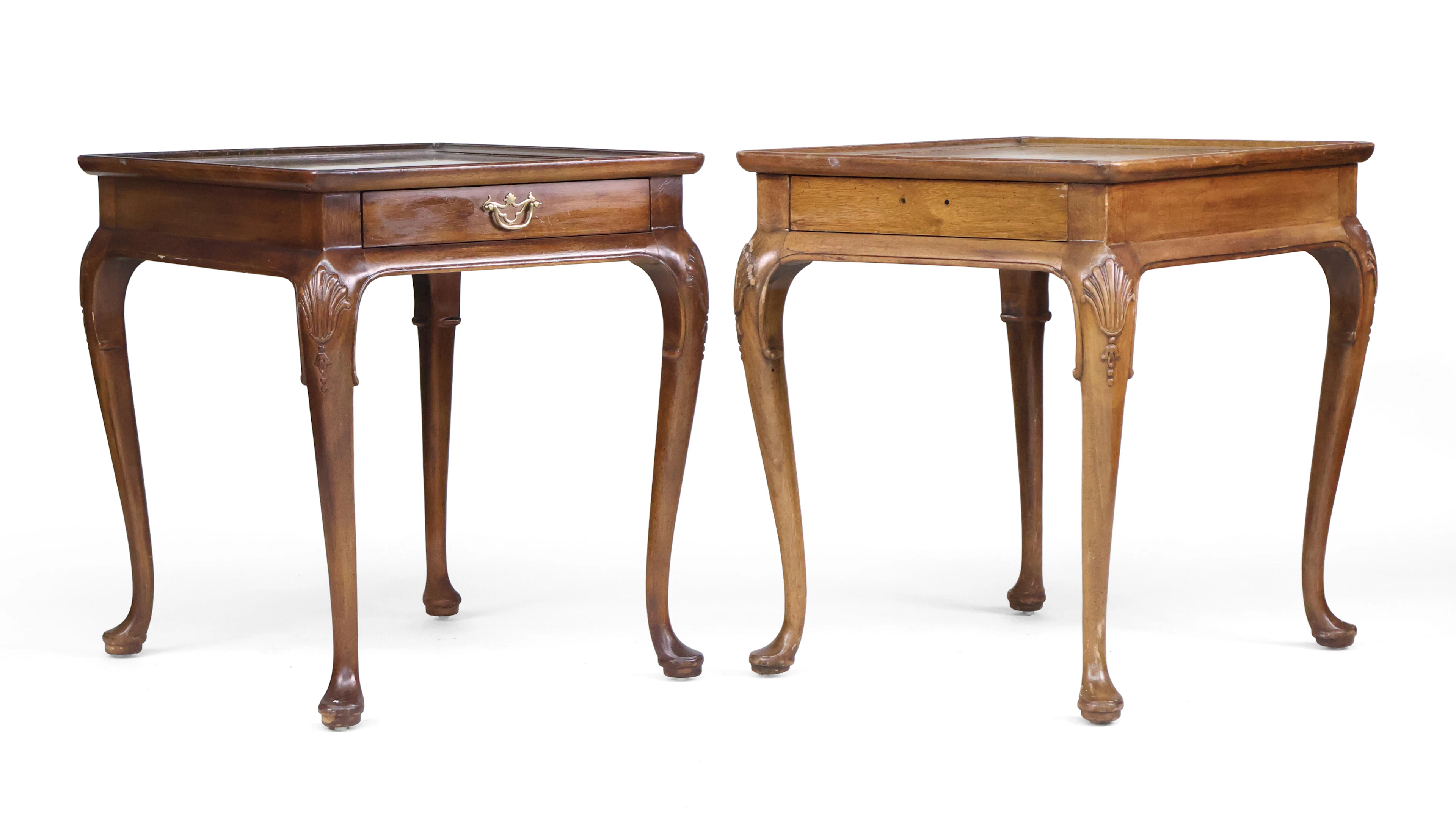 Henredon Queen Anne Style Mahogany Side Tables