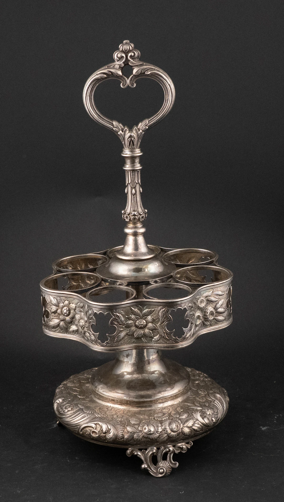 American Coin Silver Cruet Stand, Philadelphia