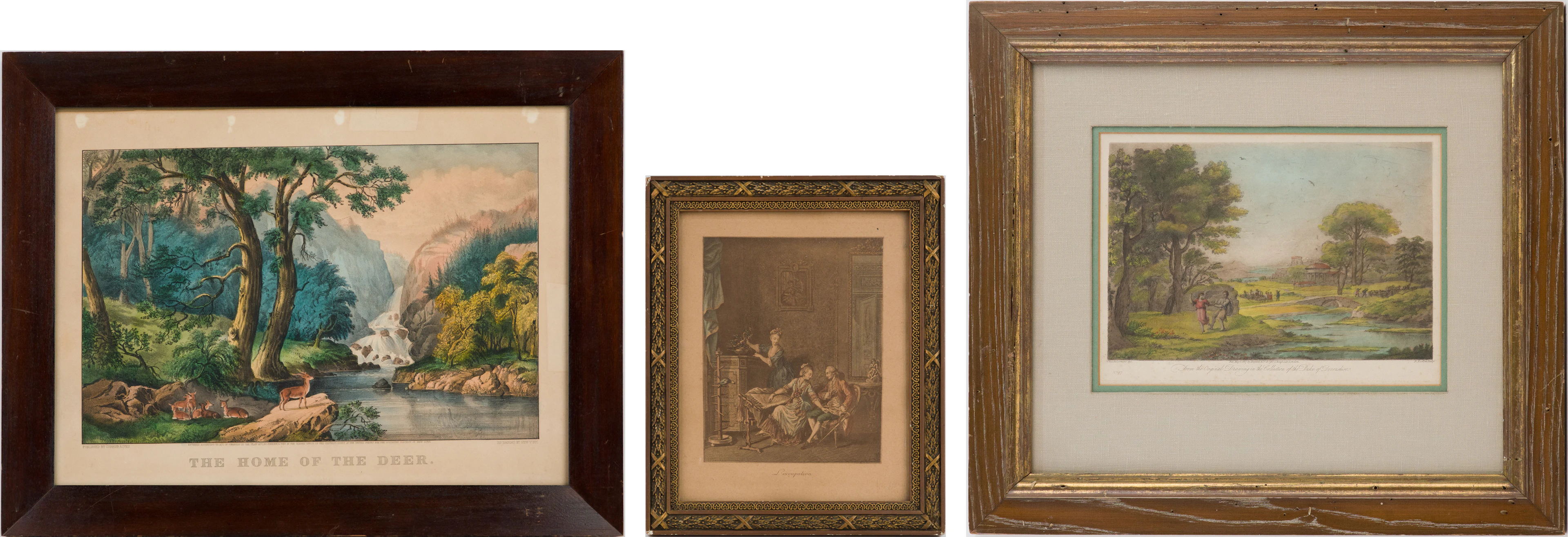 Currier & Ives, The Home of the Deer, Print
