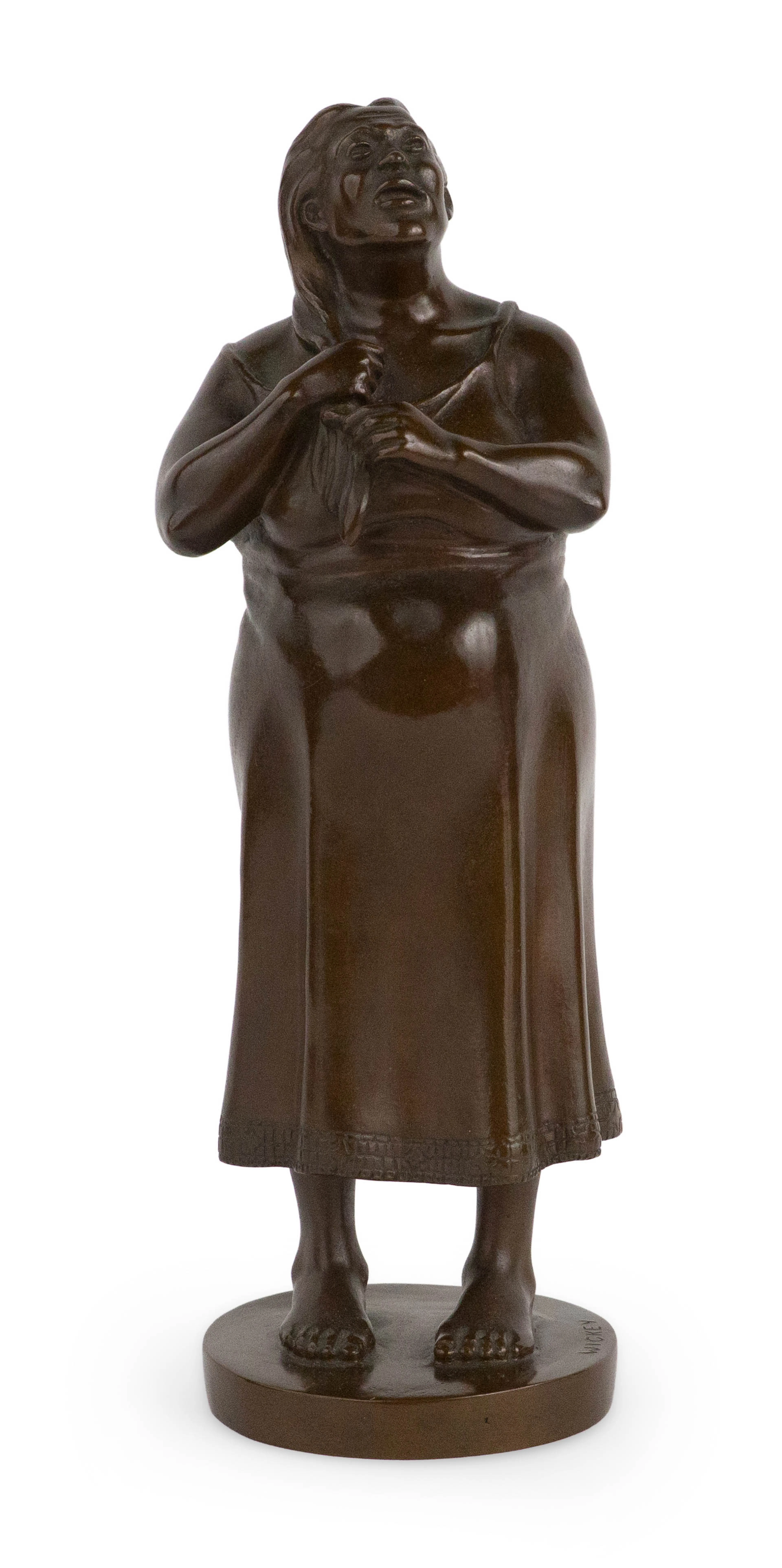 Harry Herman Wickey, 1892-1968, Standing Woman, Bronze