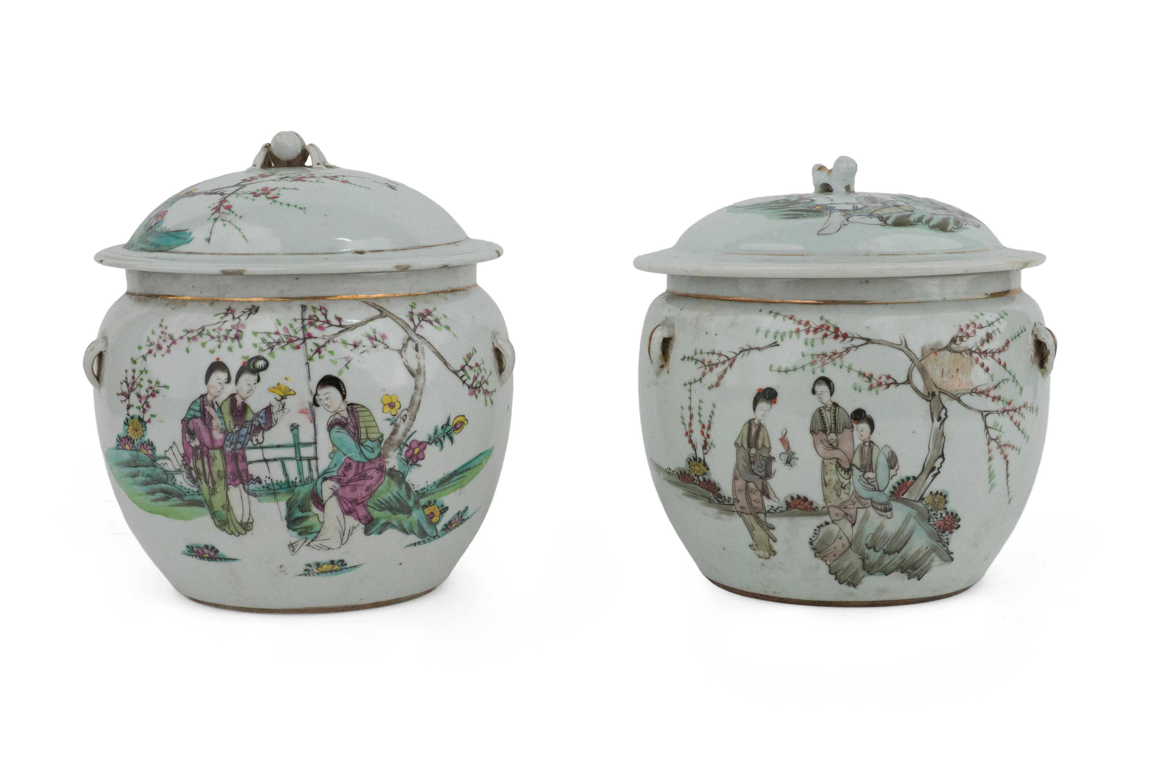 Two Similar Chinese Famille Rose Covered Tureens