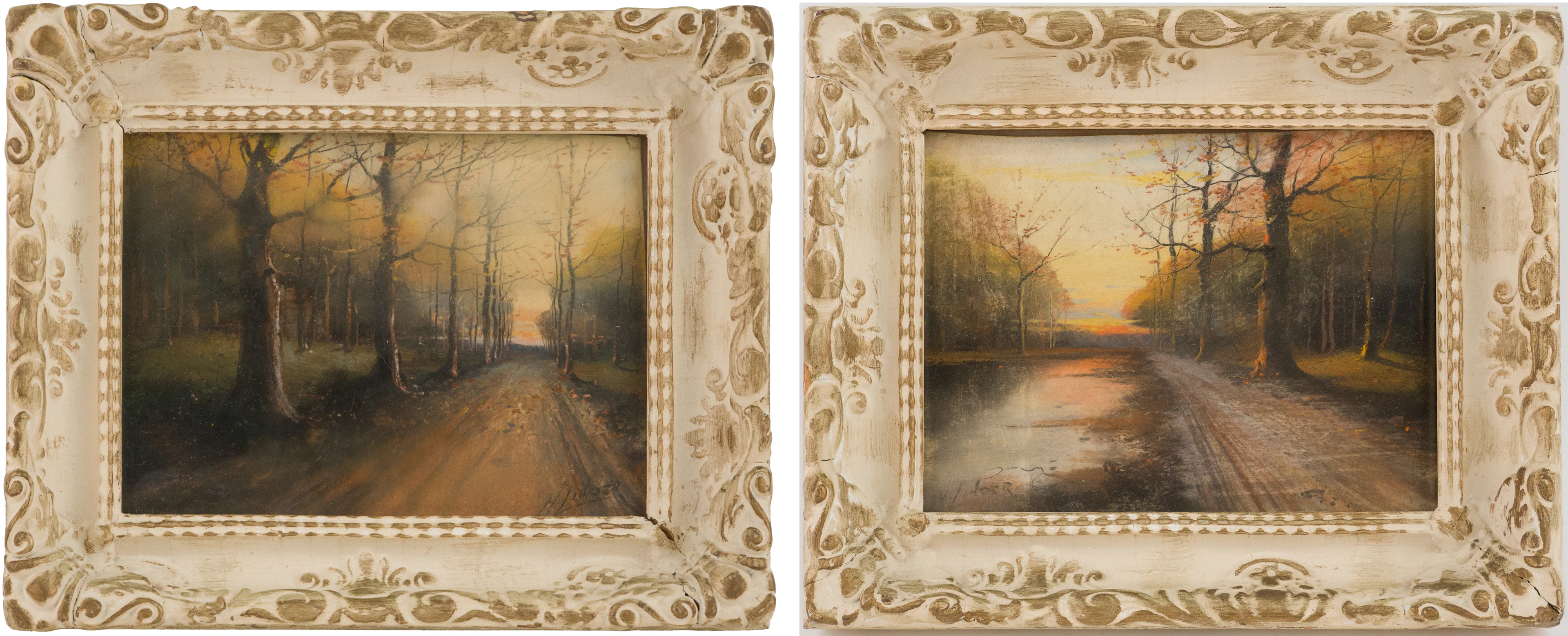 Harry Linder, 1886-1931, Two Autumnal Landscapes, Pastel on Paper
