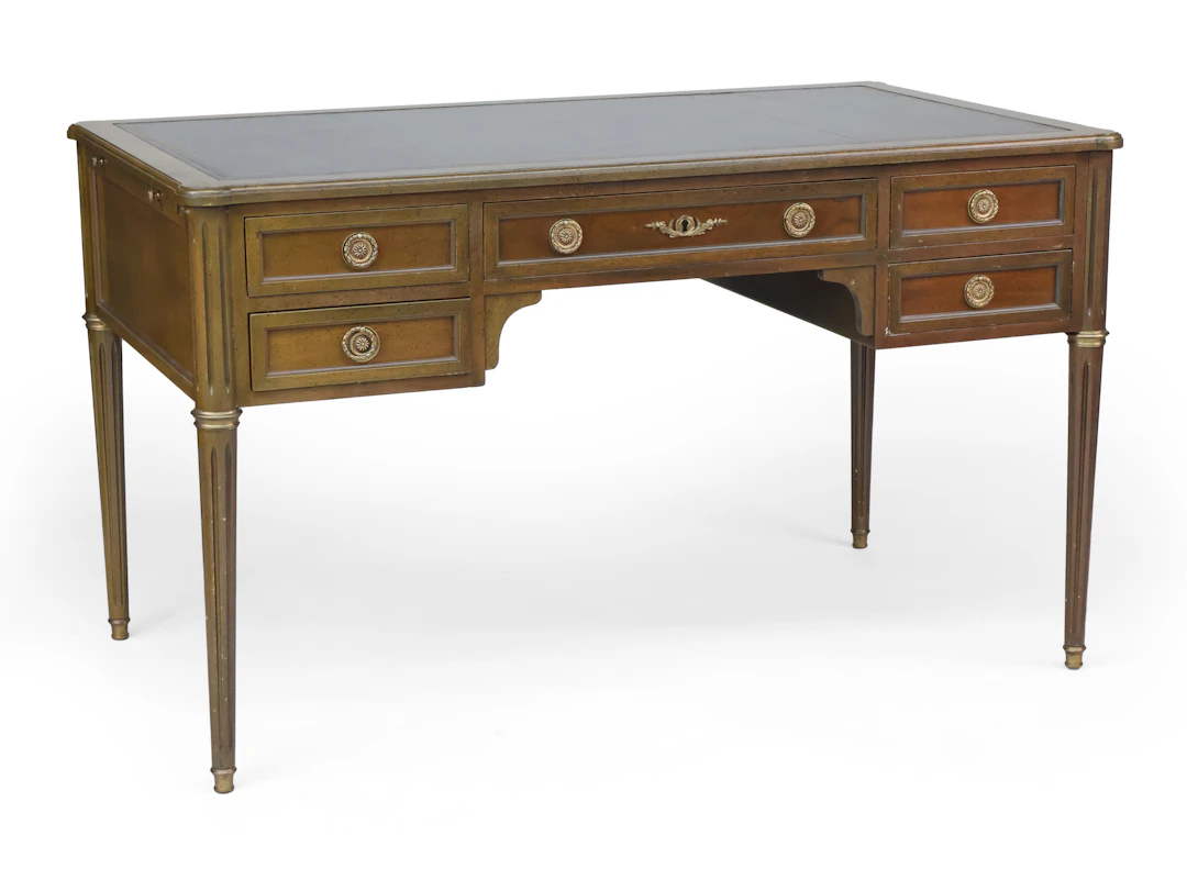 Neoclassical Style Leather-Inset Writing Desk