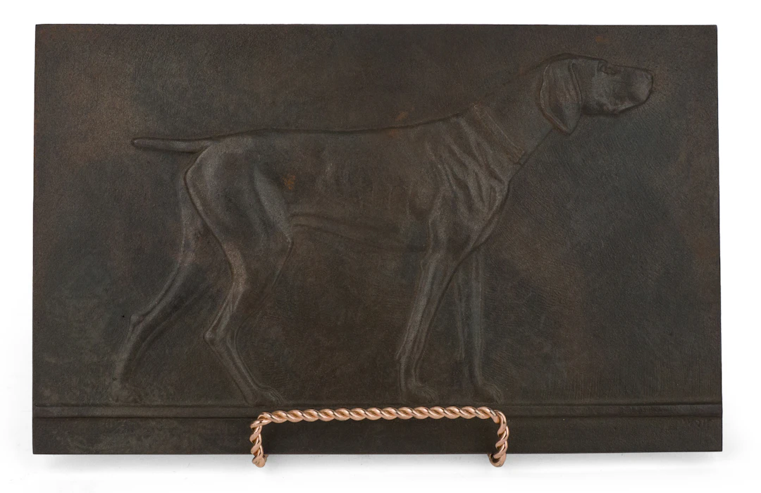 Bronze Plaque of a Hunting Dog
