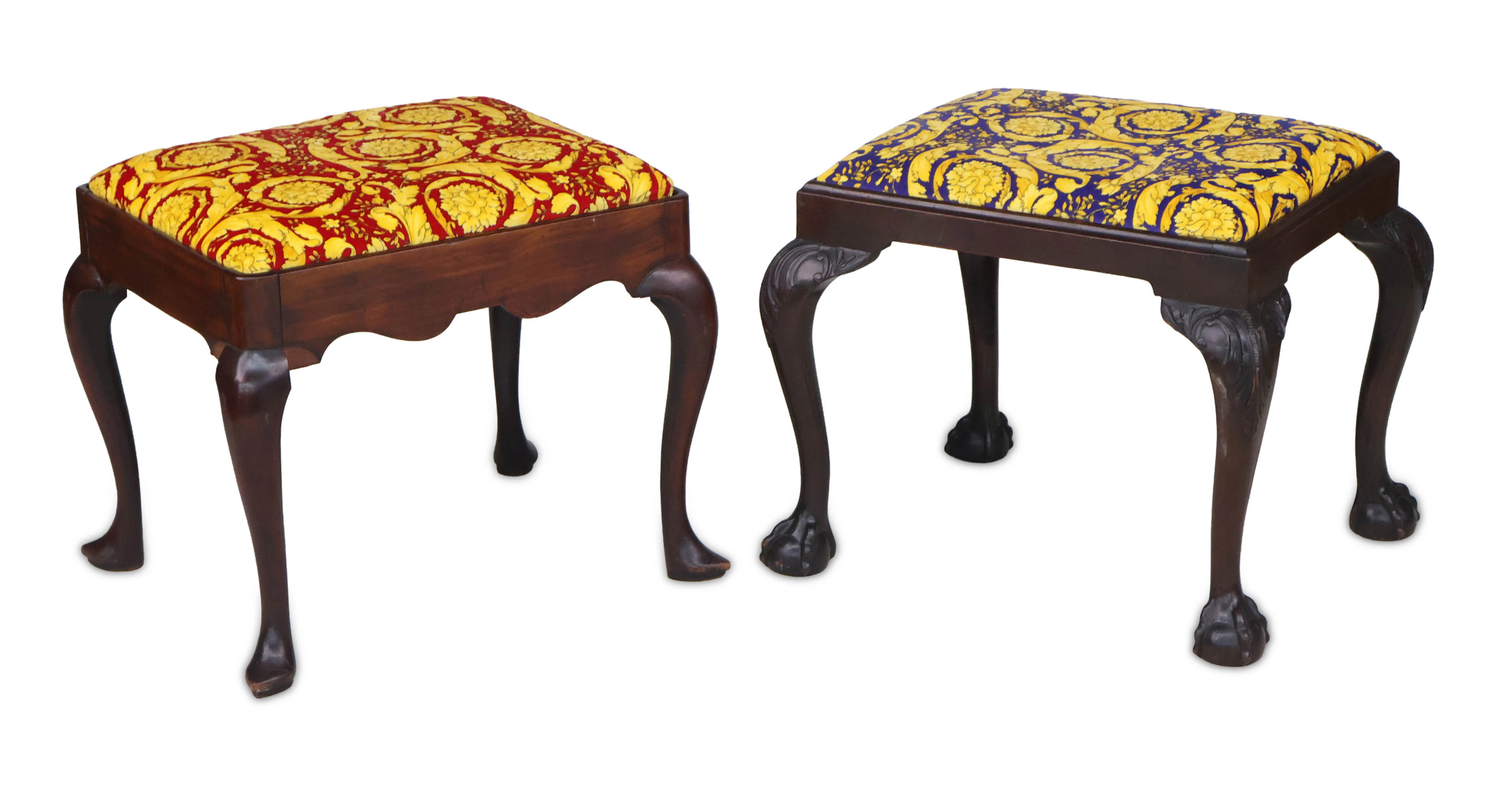 Queen Anne Mahogany Footstool, English