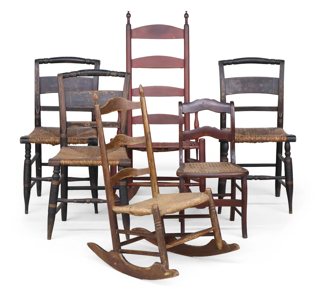 Six Assorted Painted Chairs