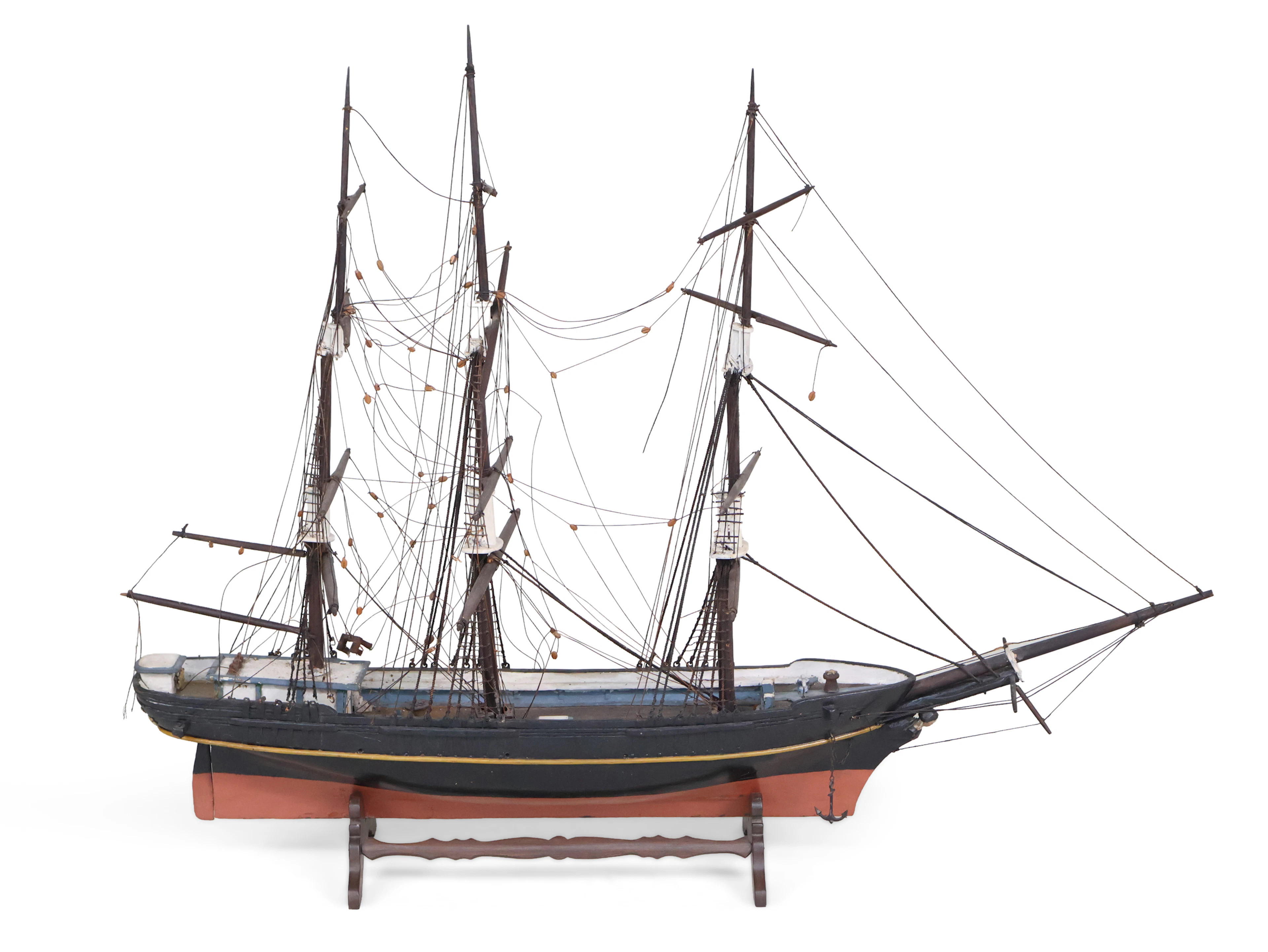 Ship Model of a Three Masted Clipper Ship