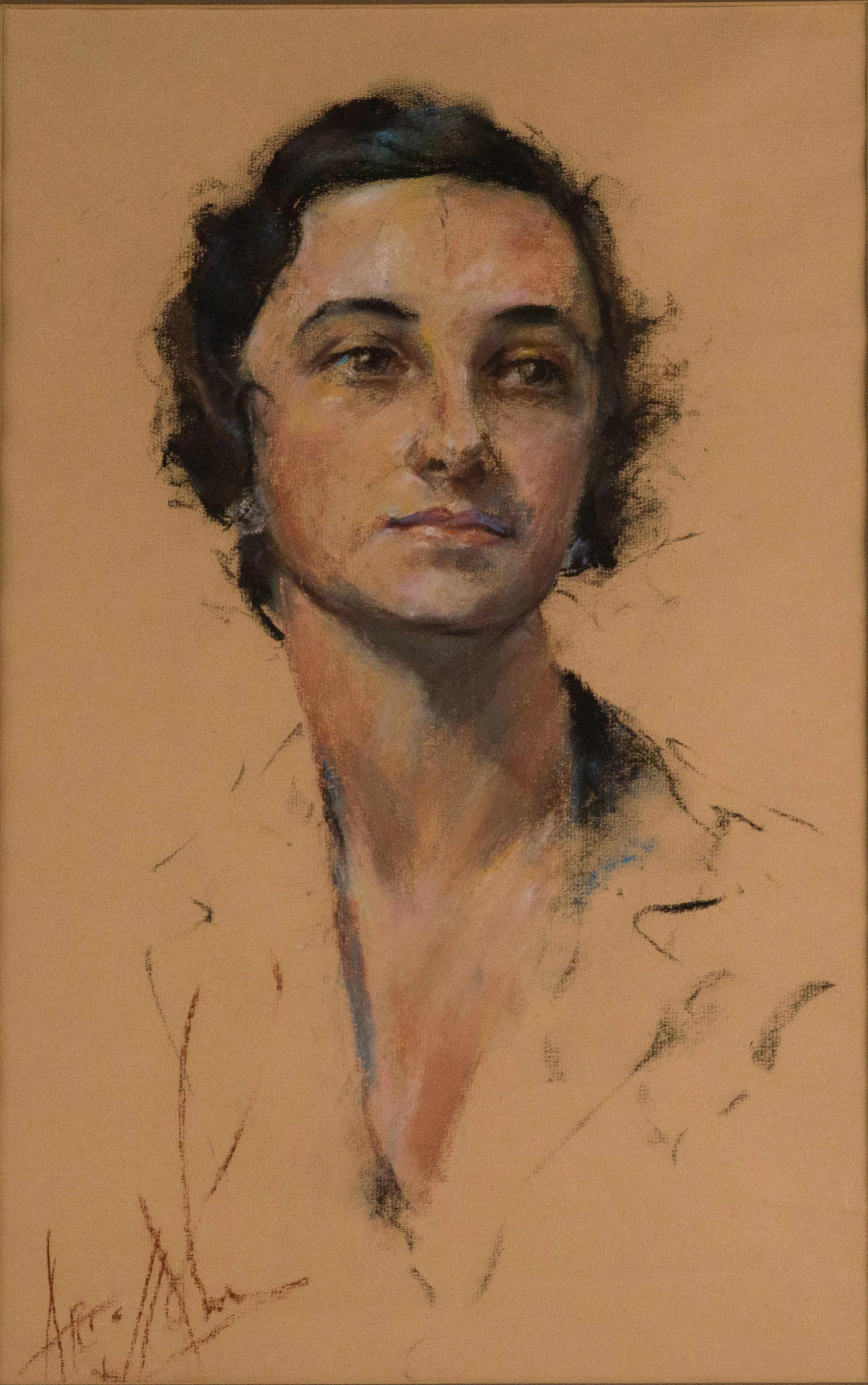 Artis Lane, 1927, Portrait of a Woman, Pastel on Paper