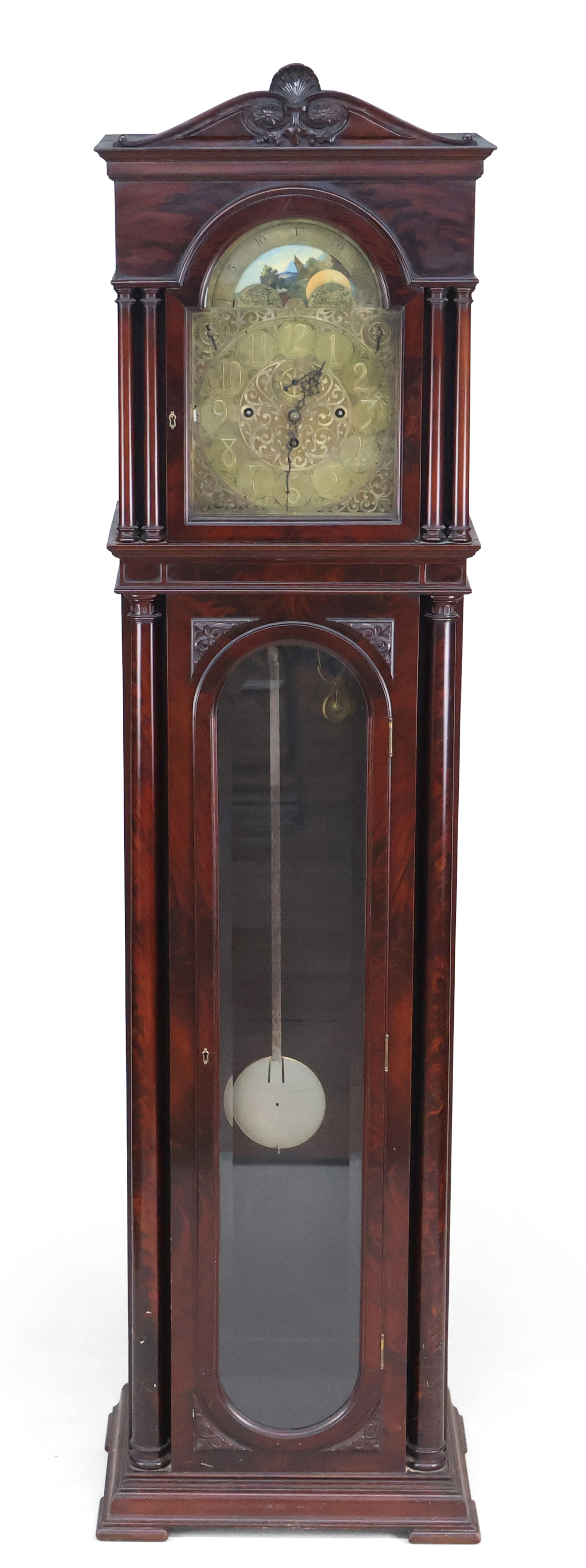 Victorian Mahogany Tall Case Cock