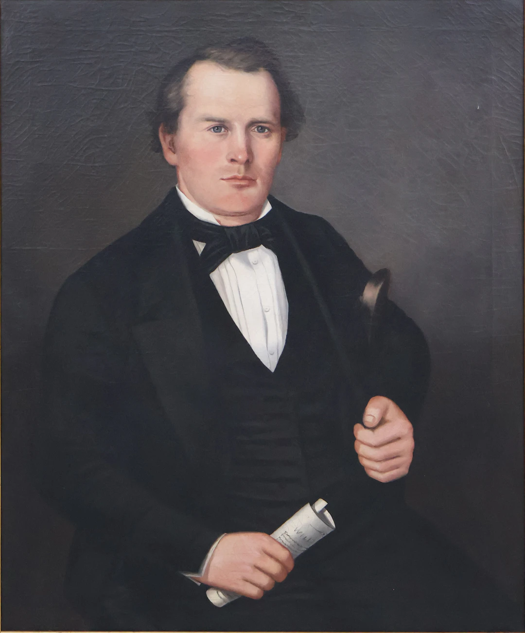 Portrait of a Gentleman Holding a Will, Oil on Canvas