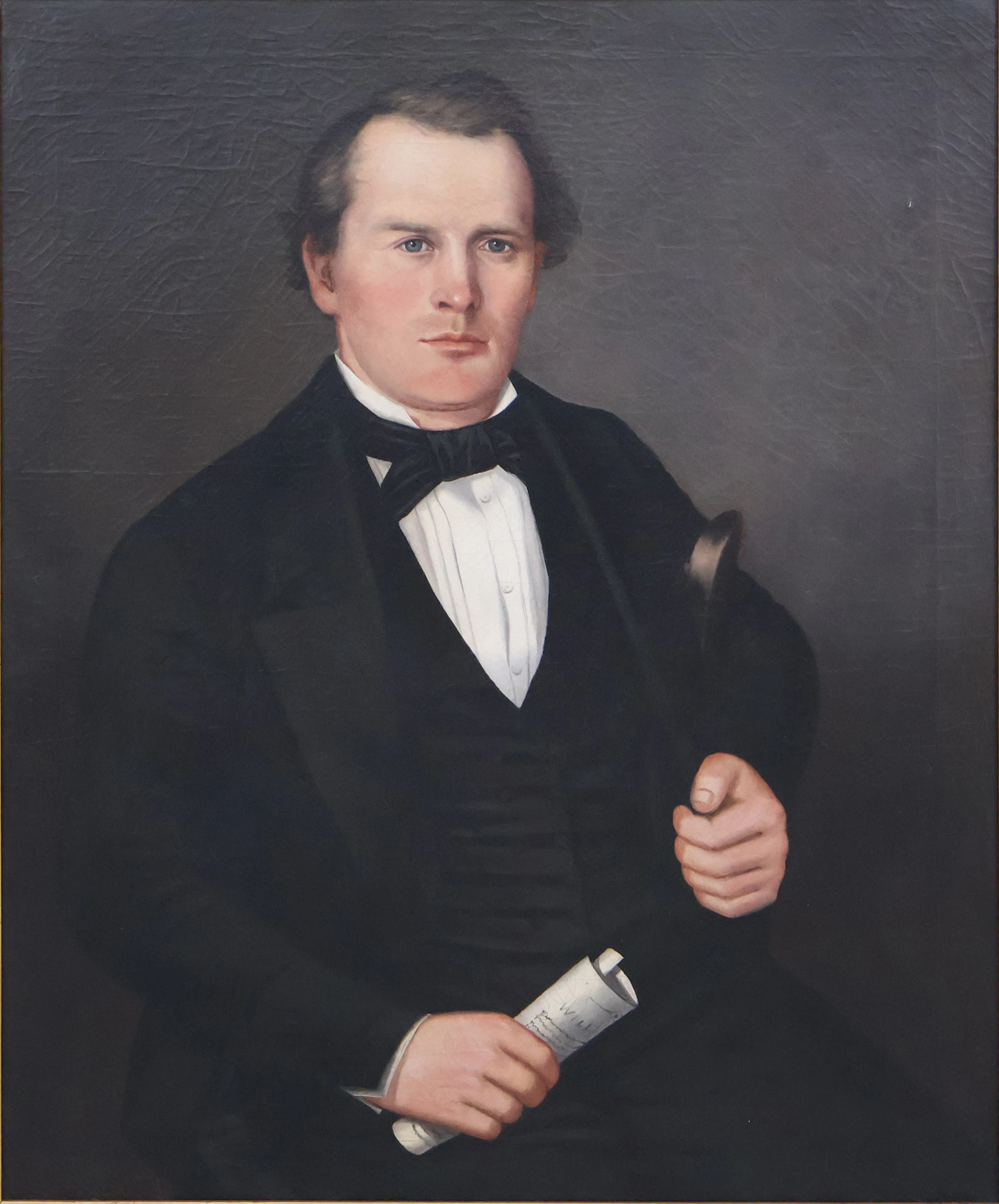 Portrait of a Gentleman Holding a Will, Oil on Canvas