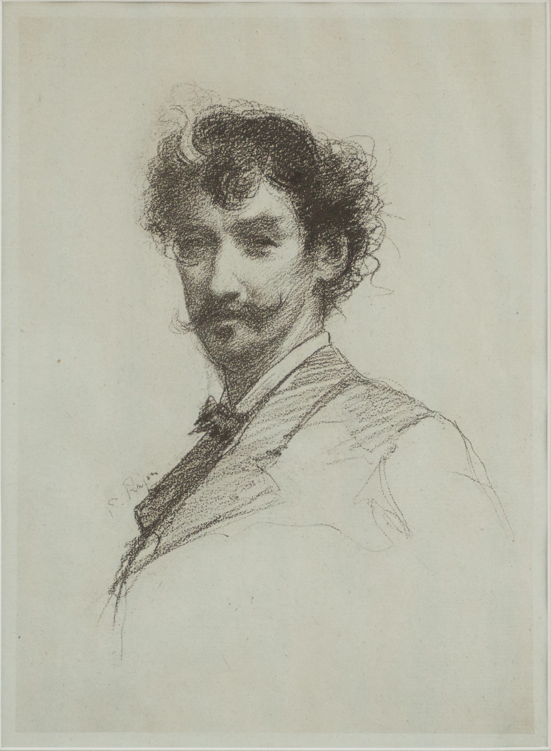 Paul-Adolphe Rajon, 1842-1888, Portrait of Whistler, Lithograph