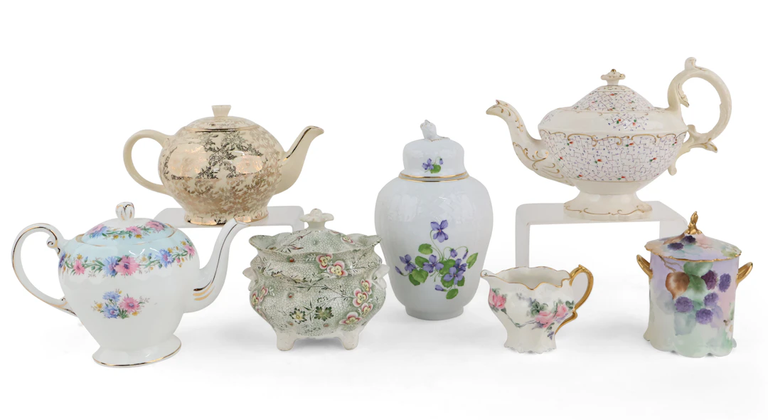 Three Assorted Porcelain Teapots