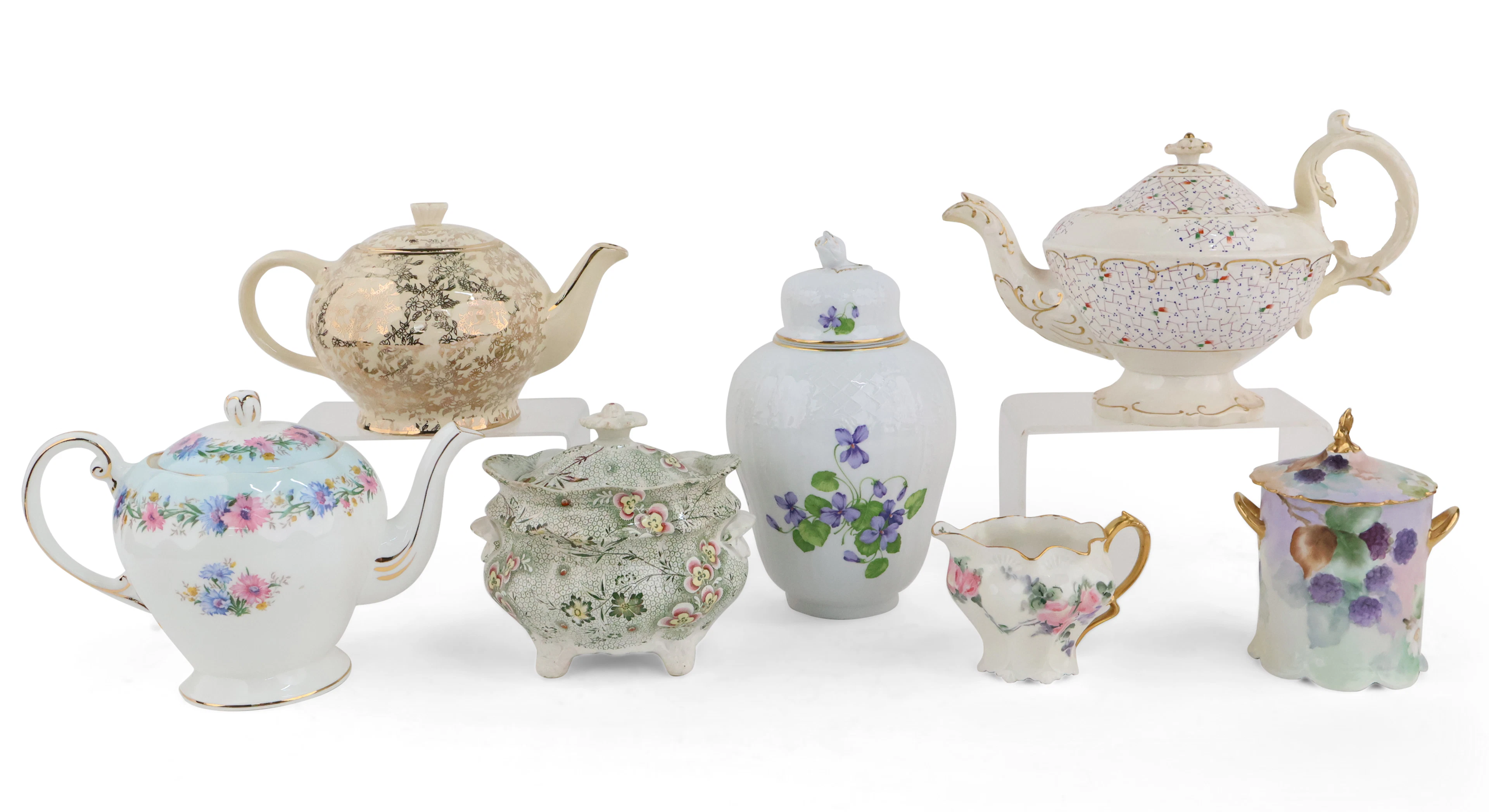 Three Assorted Porcelain Teapots
